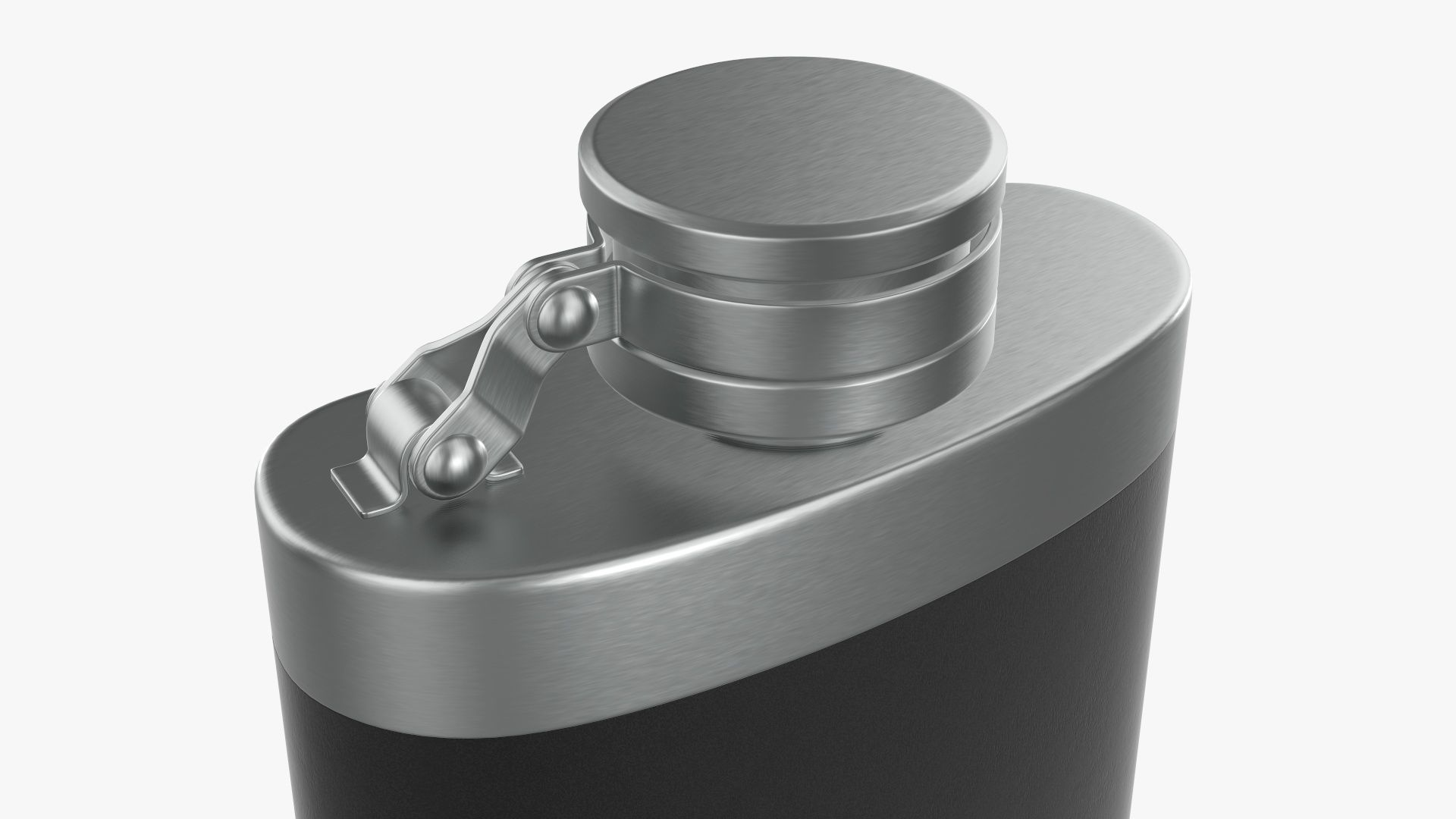 Liquor flask stainless steel plastic wrap 3D model_3