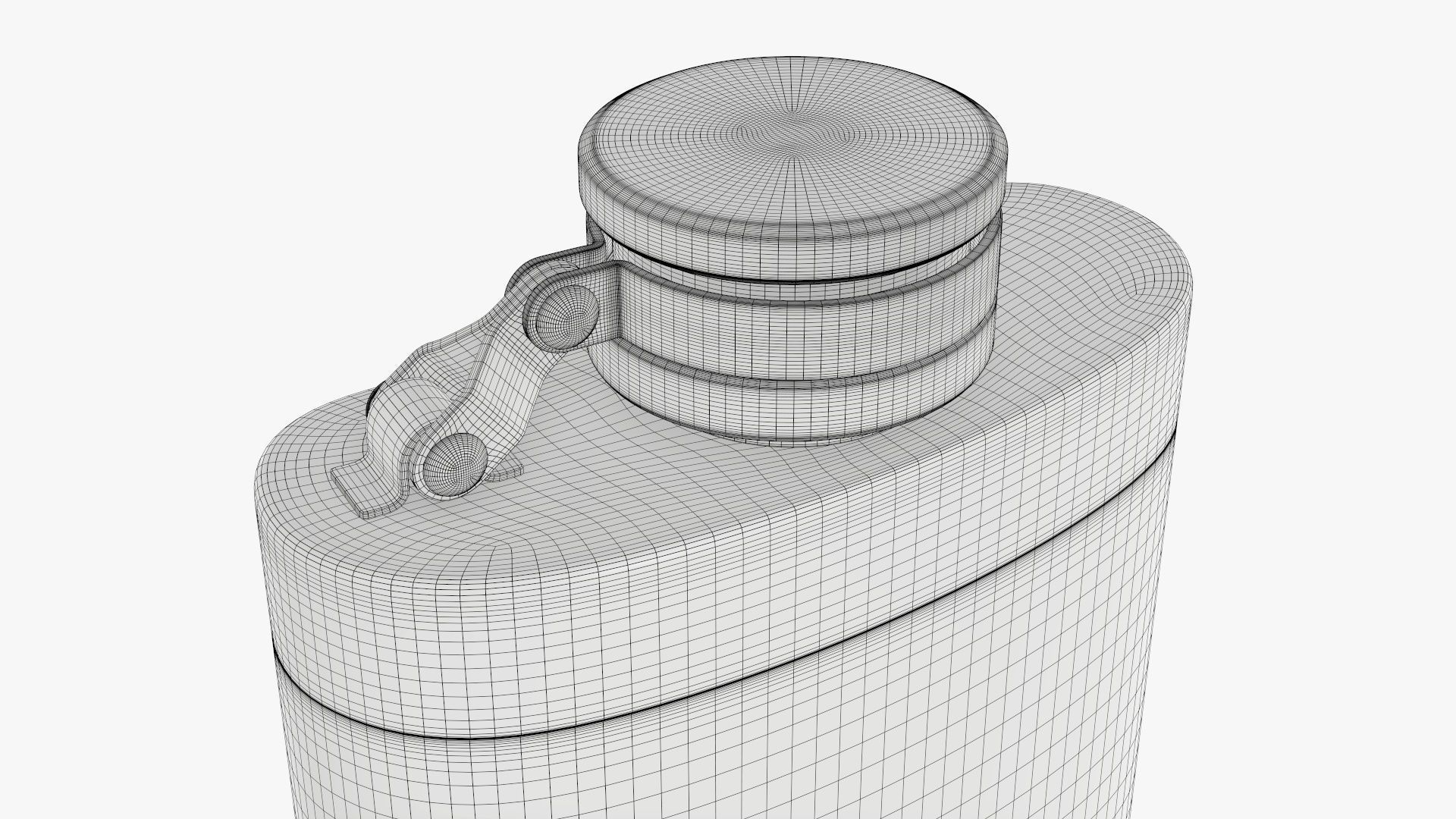 Liquor flask stainless steel plastic wrap 3D model_8