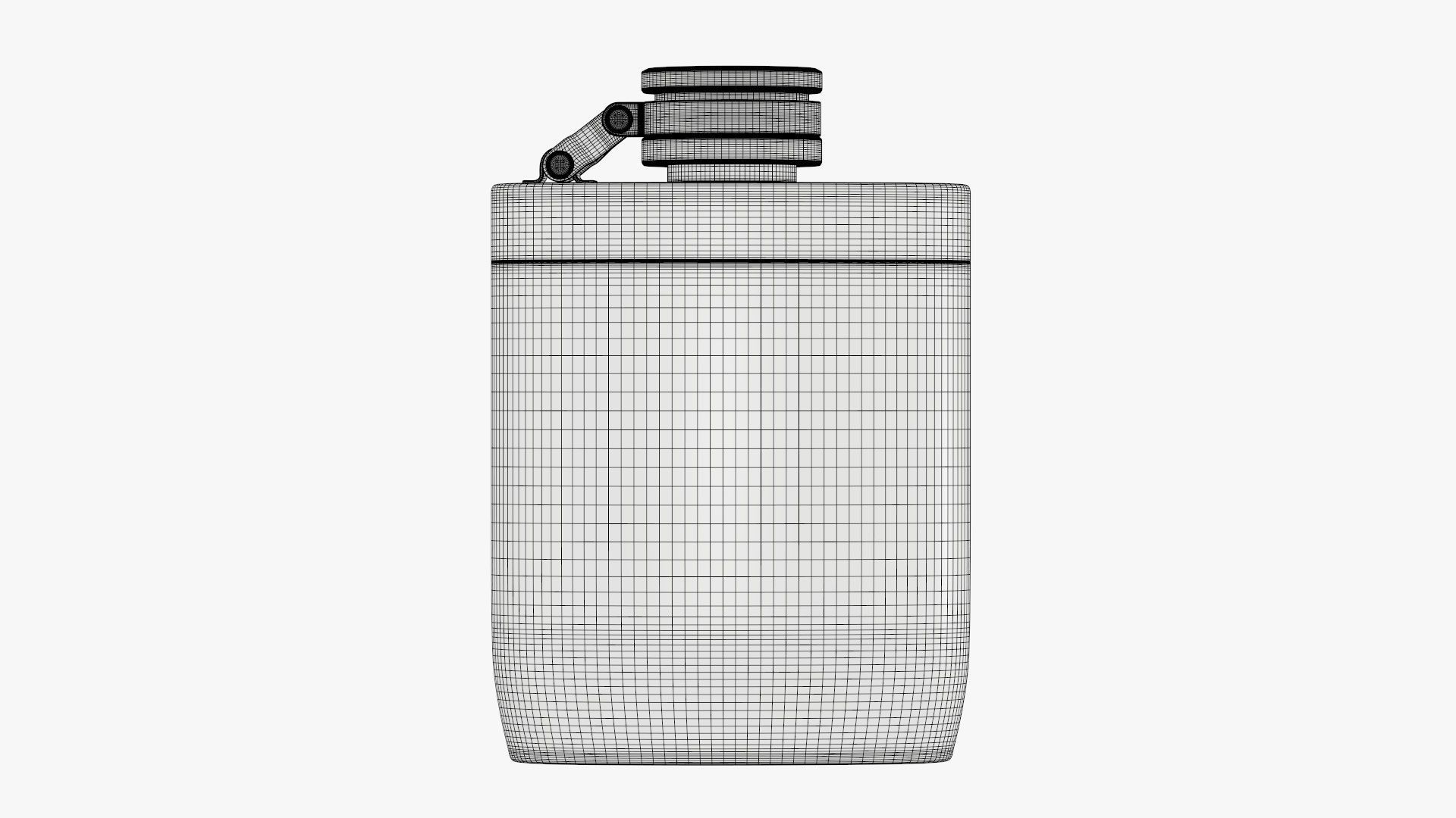 Liquor flask stainless steel plastic wrap 3D model_6
