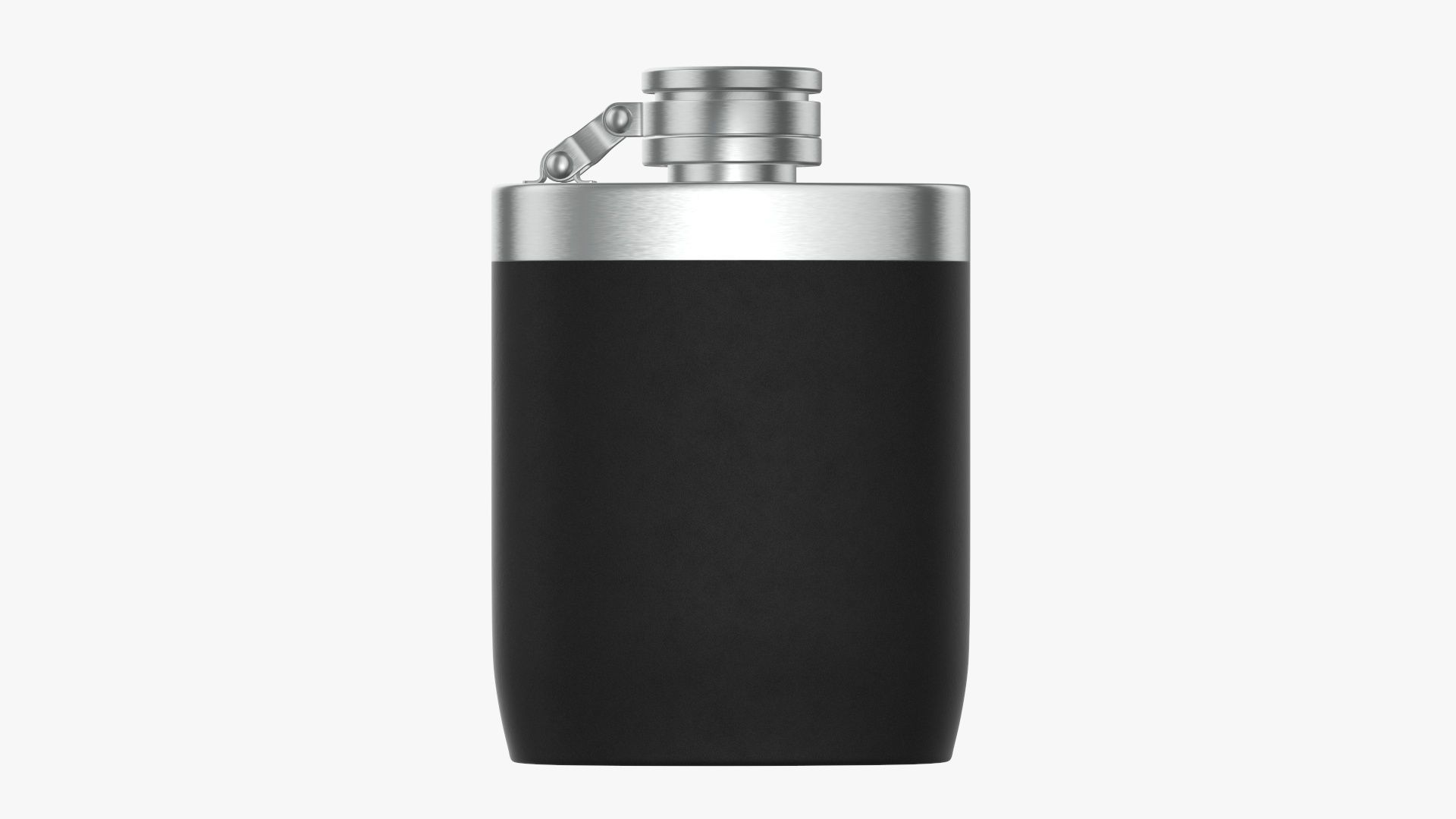 Liquor flask stainless steel plastic wrap 3D model_1