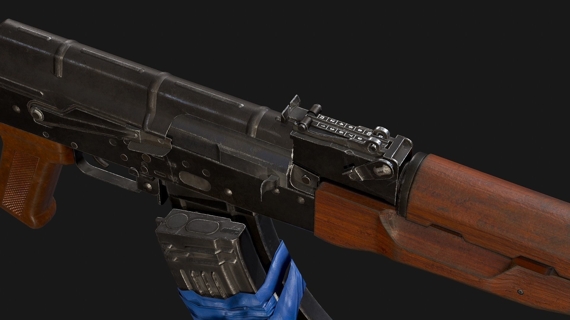 AKM with electrical tape Low-poly 3D model_10