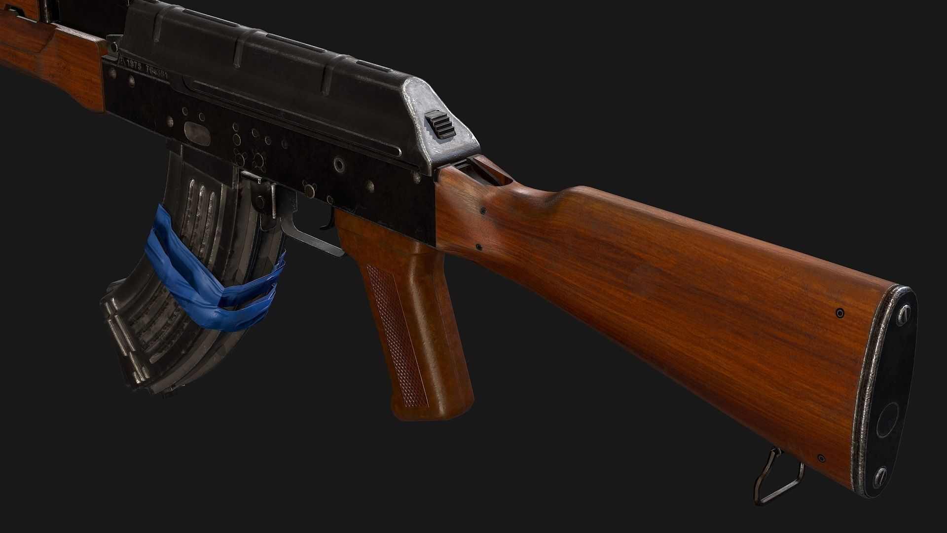 AKM with electrical tape Low-poly 3D model_11