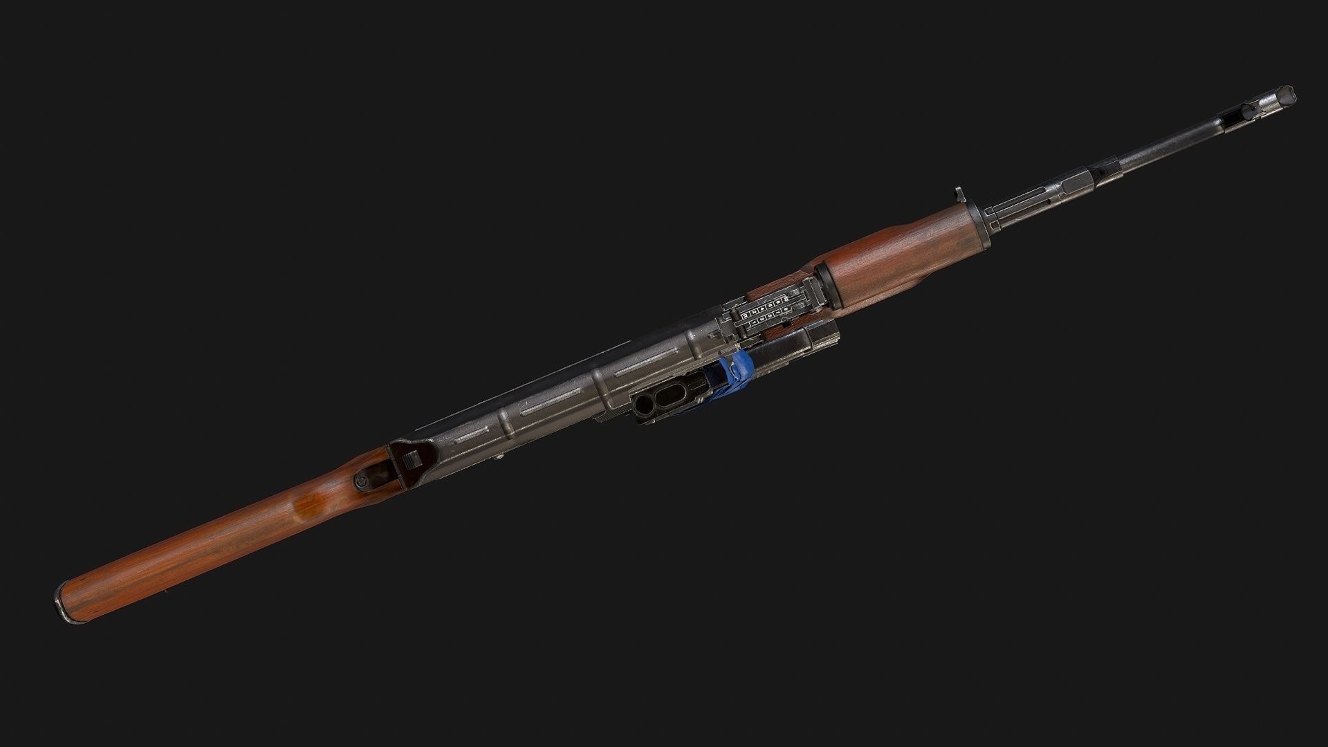 AKM with electrical tape Low-poly 3D model_12