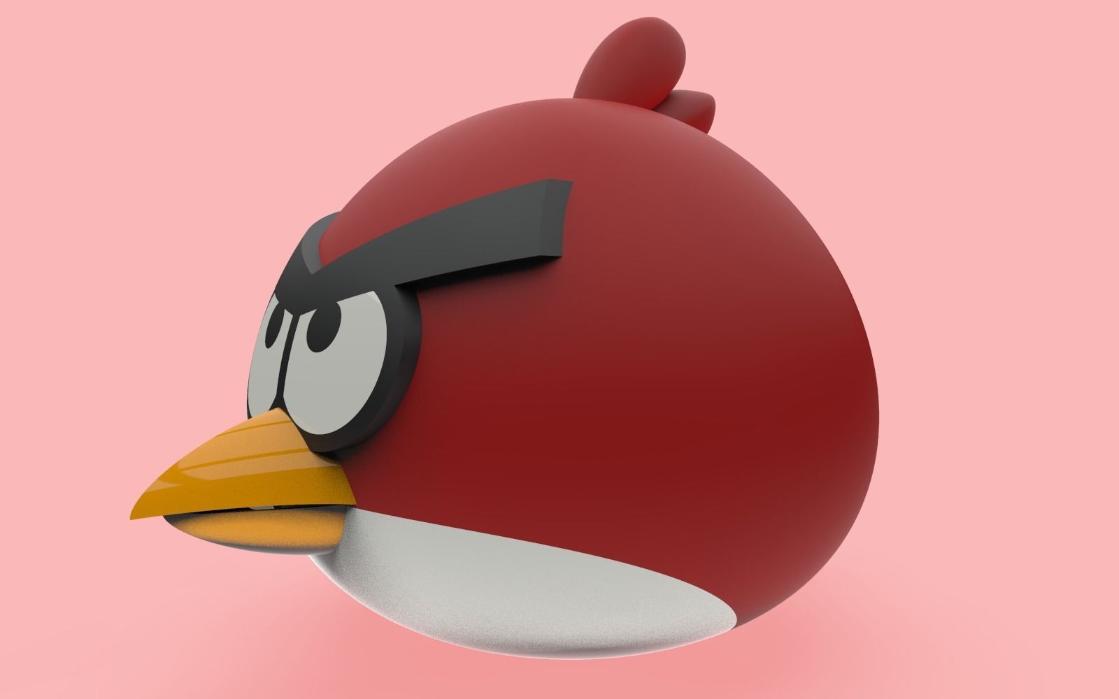 Red Angry Bird 3D print model_16