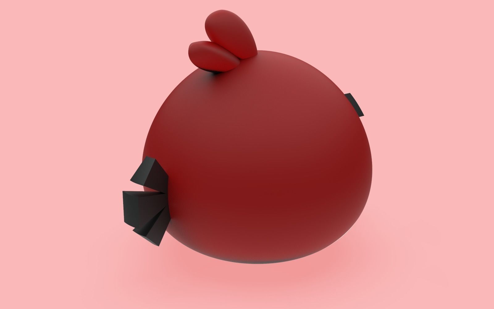 Red Angry Bird 3D print model_10