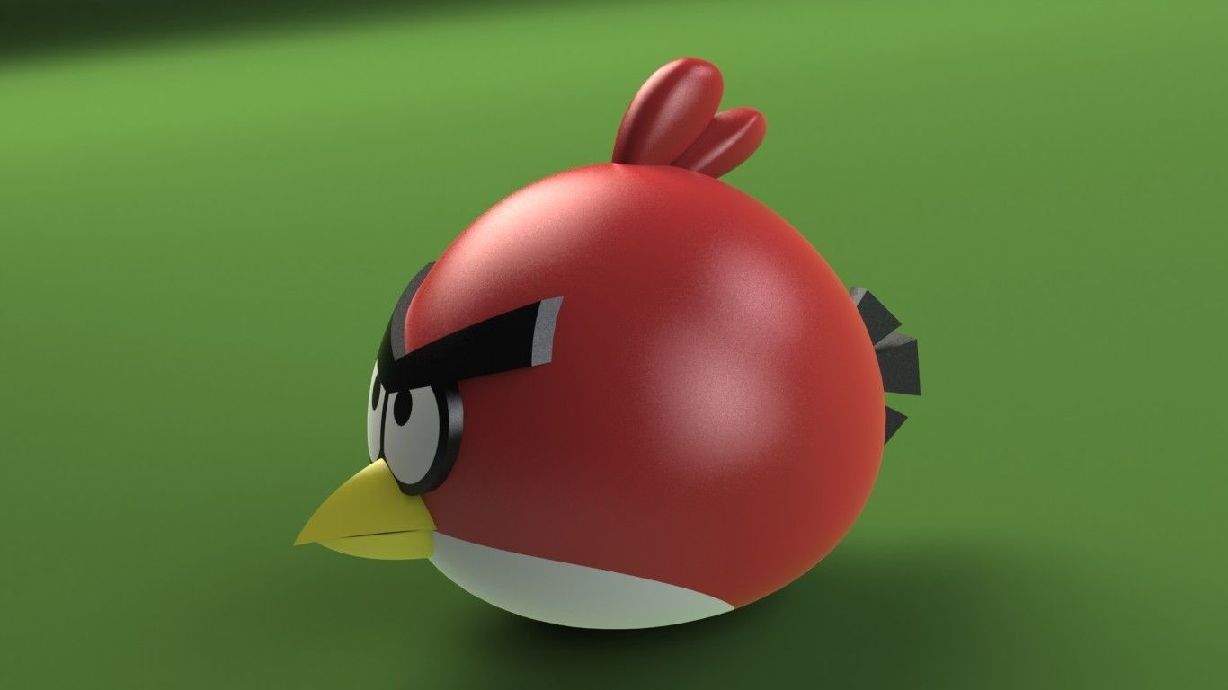 Red Angry Bird 3D print model_20