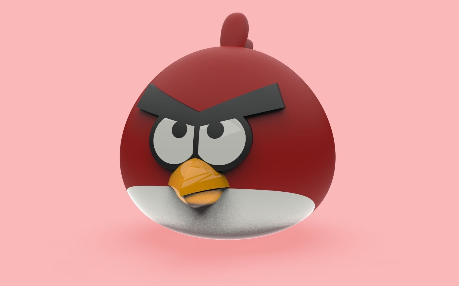Red Angry Bird 3D print model_15