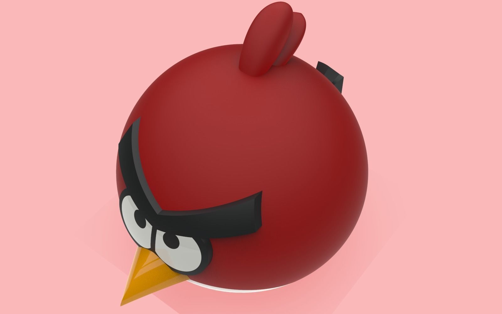 Red Angry Bird 3D print model_8