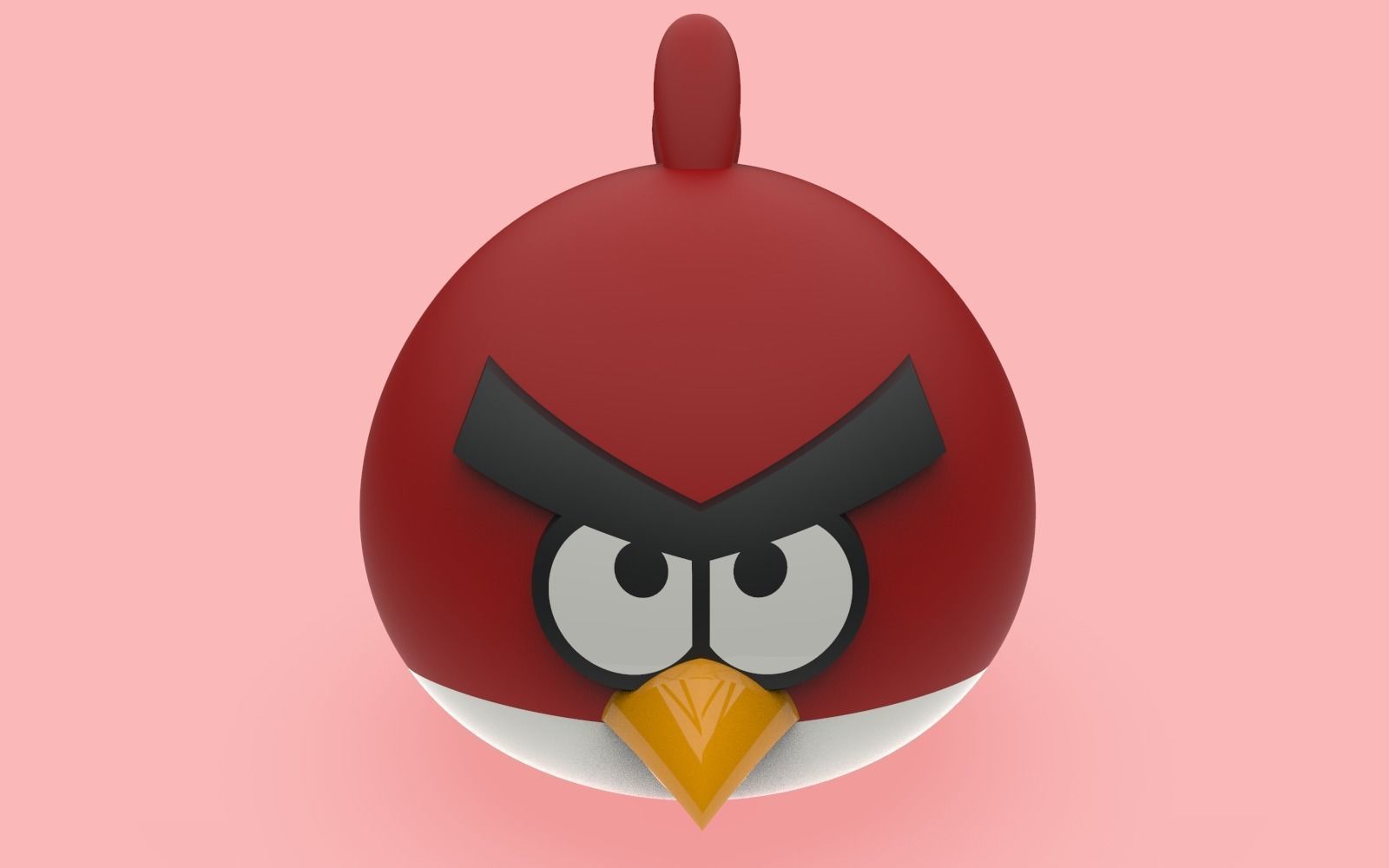 Red Angry Bird 3D print model_14