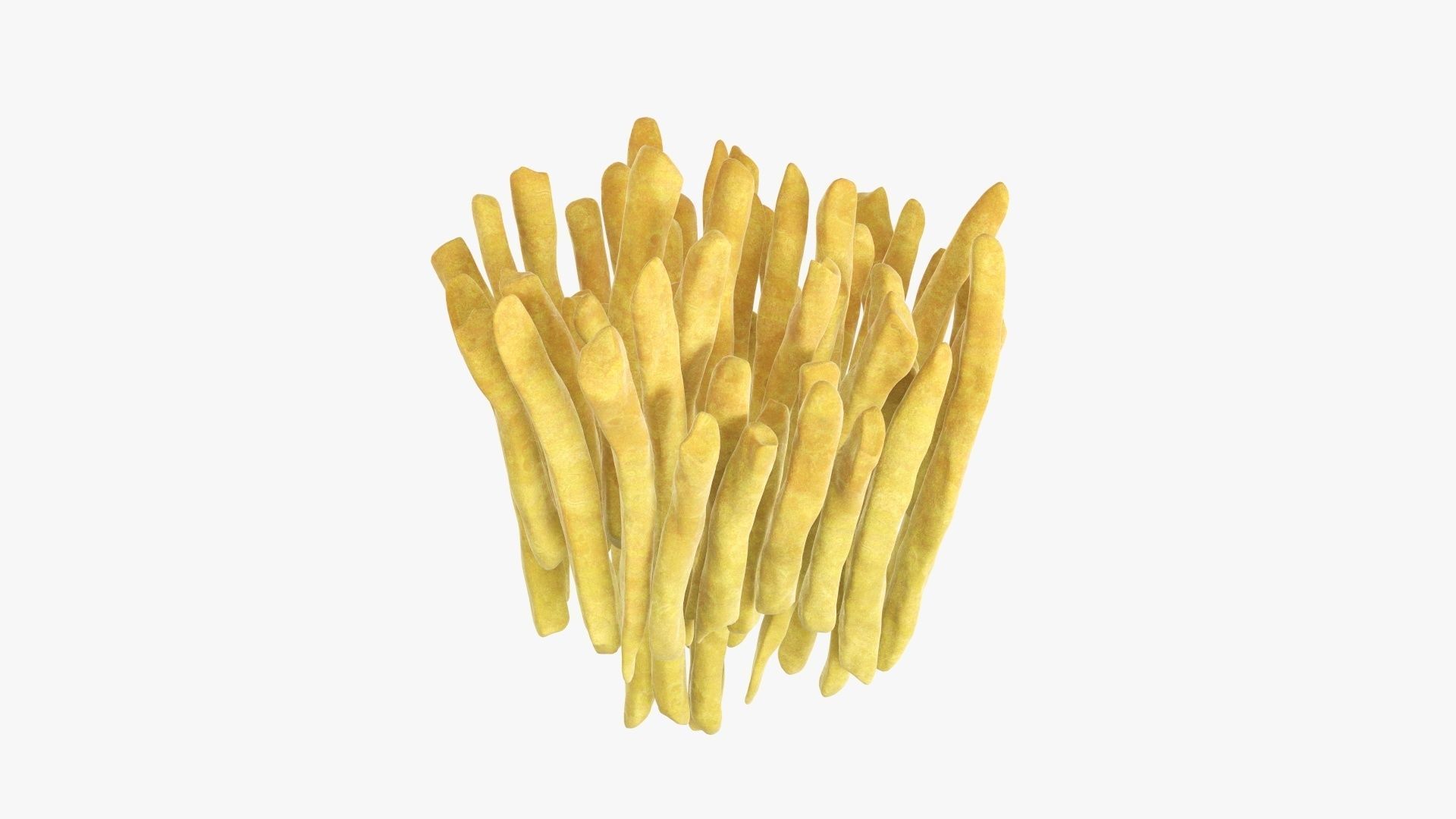 Fries french with fast food paper box 01 3D model_5