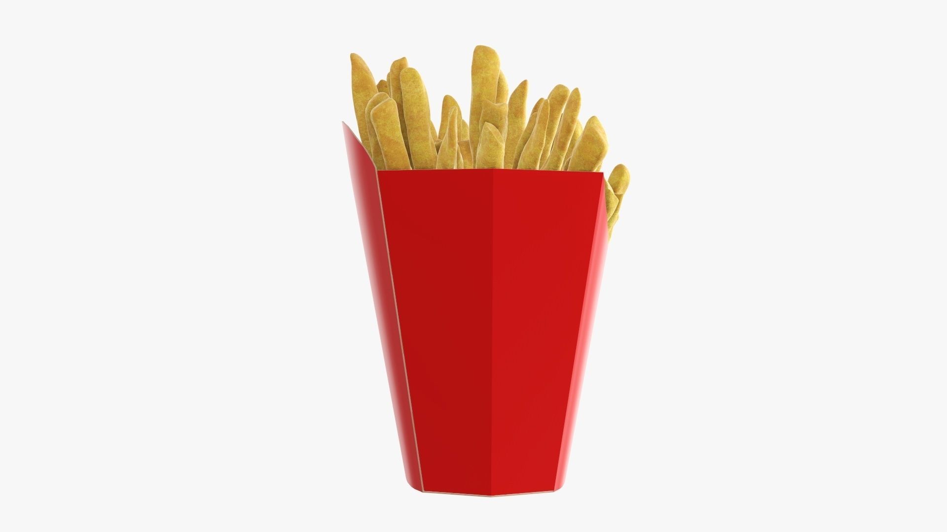 Fries french with fast food paper box 01 3D model_3
