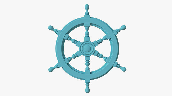 Naval steering wheel 3D model