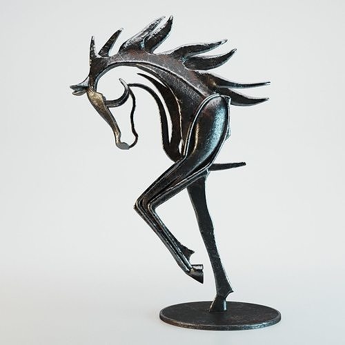 Metal Horse Statue 3D model