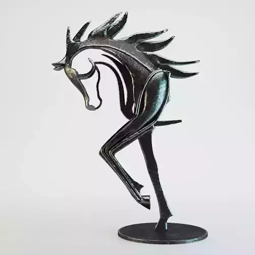 Metal Horse Statue 3D model Metal Horse Statue 3D model
