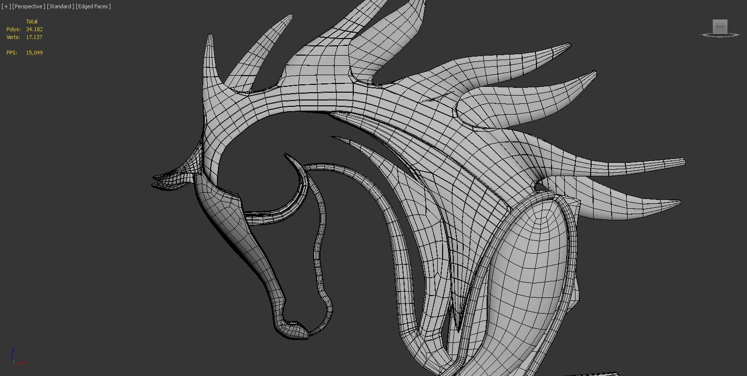 Metal Horse Statue 3D model_20