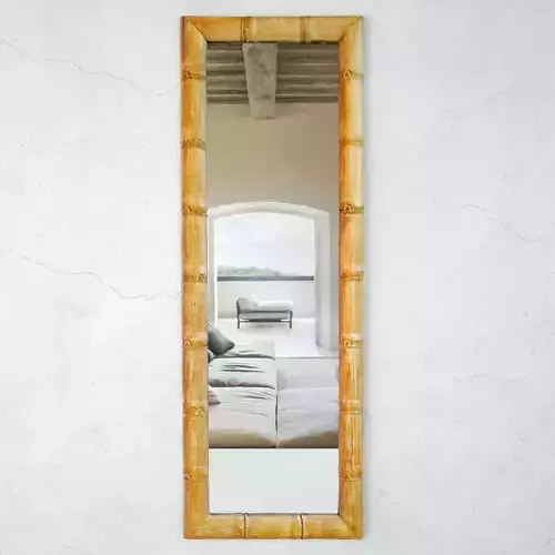 Wood Bamboo Floor Mirror