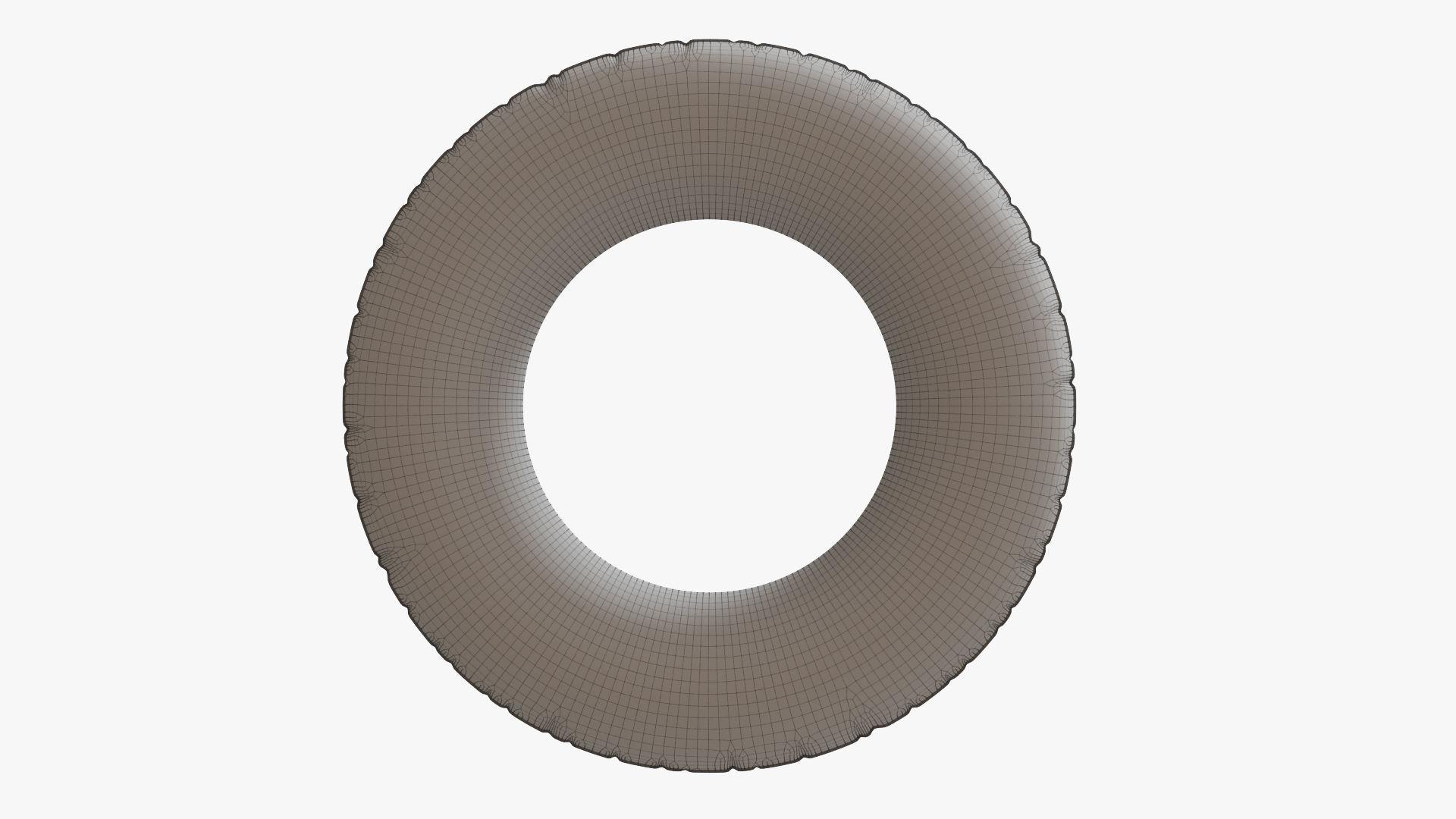 Yellow swimming ring with handles 3D model_7