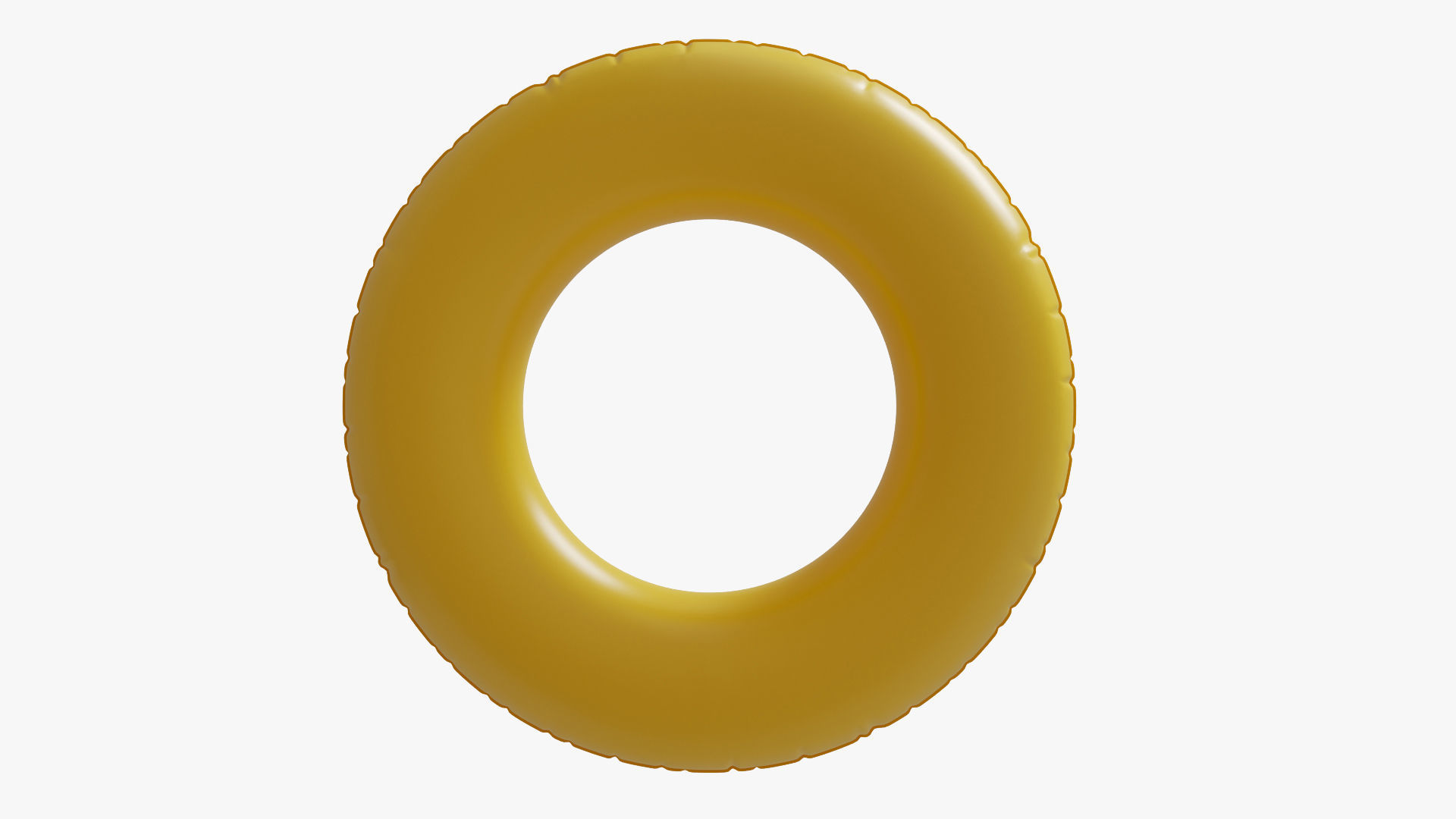 Yellow swimming ring with handles 3D model_2