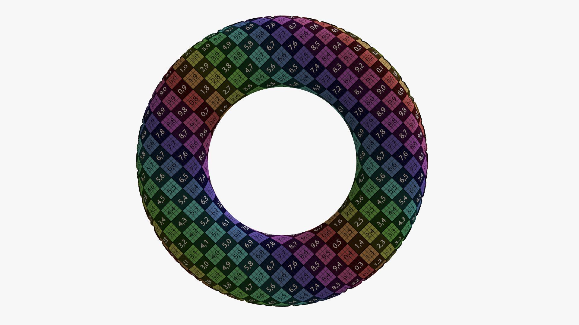 Yellow swimming ring with handles 3D model_12