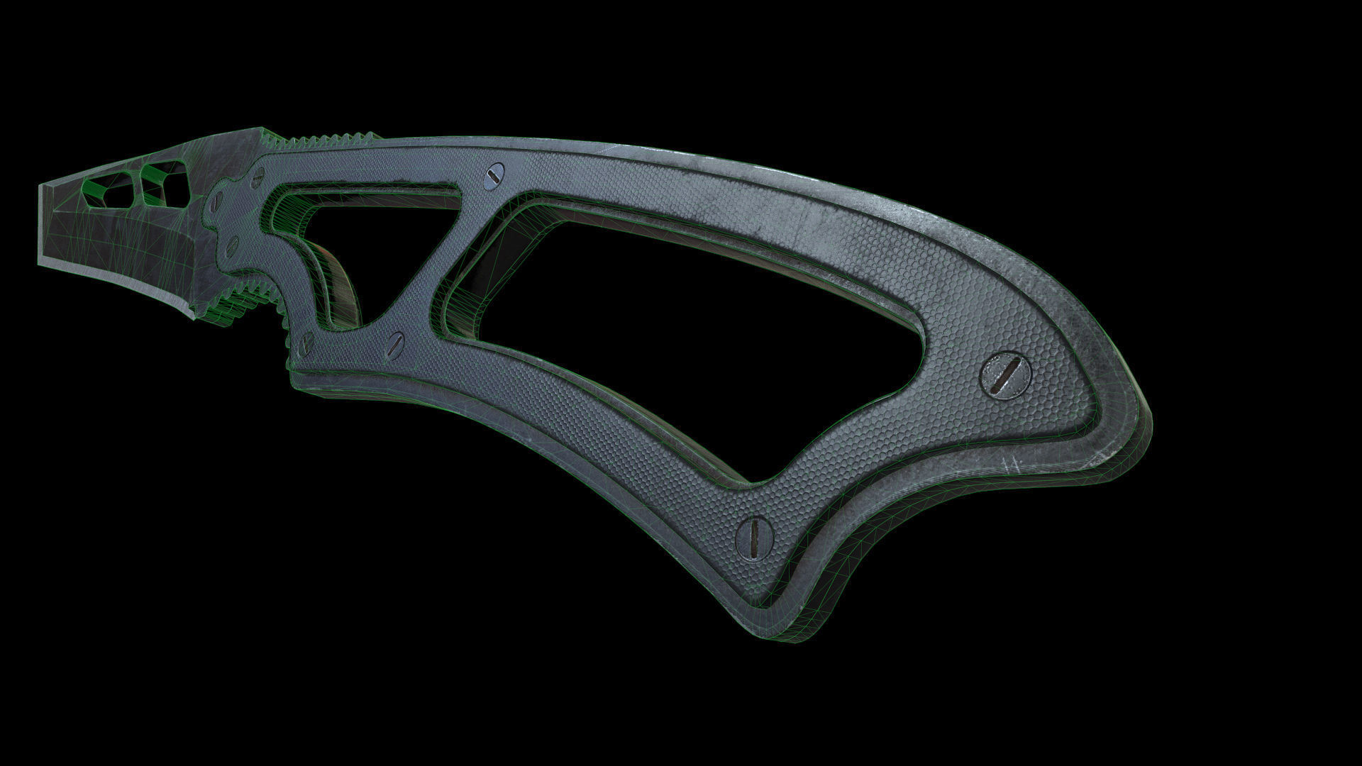 Tactical Knife Low-poly Game-ready PBR Low-poly 3D model_8