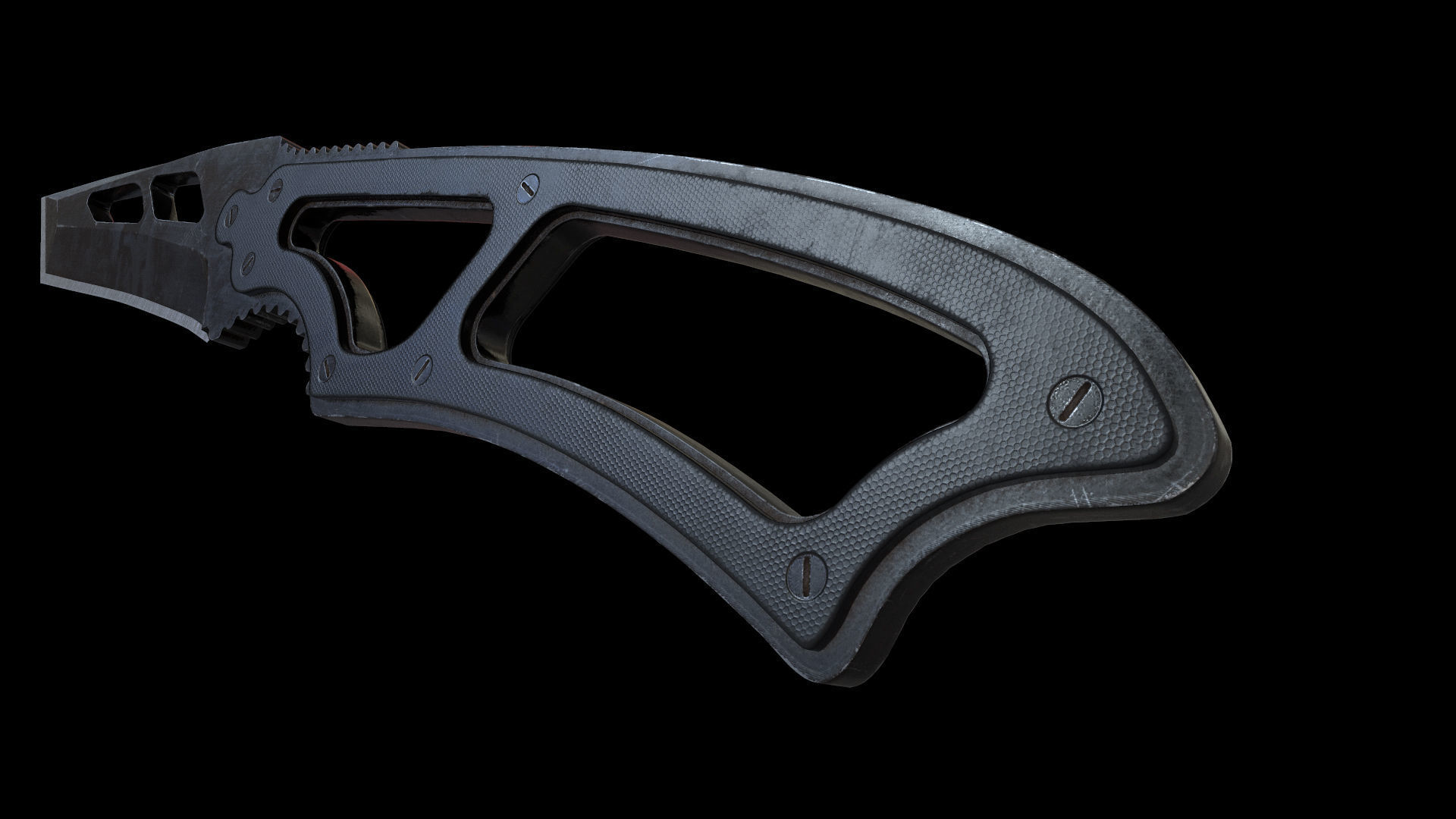 Tactical Knife Low-poly Game-ready PBR Low-poly 3D model_7