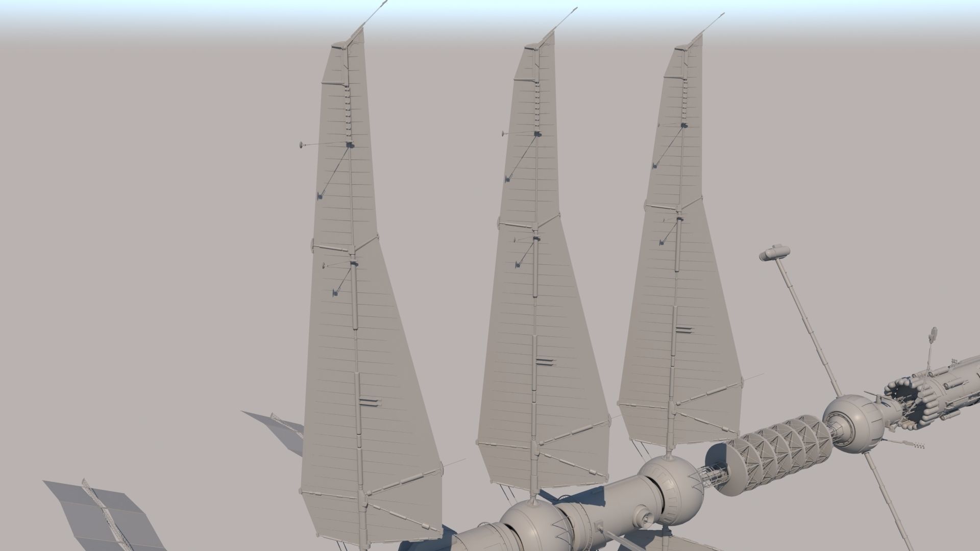 Science spaceships 3D model_12