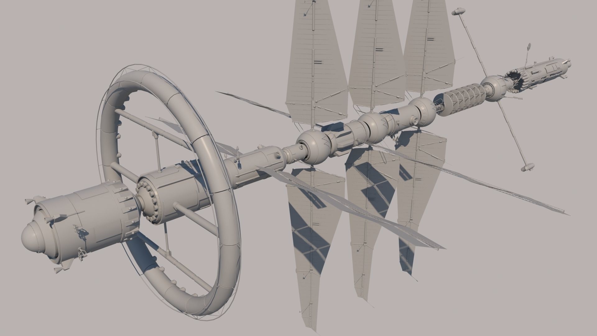 Science spaceships 3D model_10