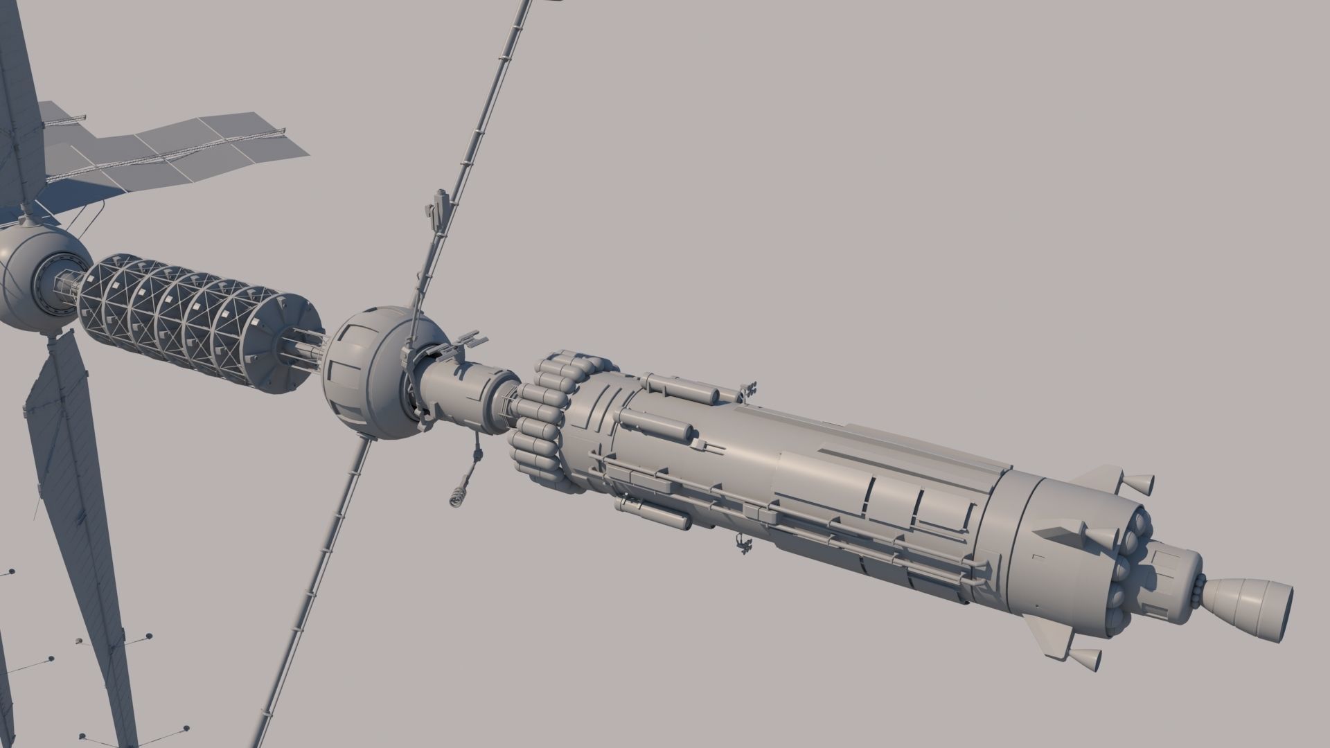 Science spaceships 3D model_14