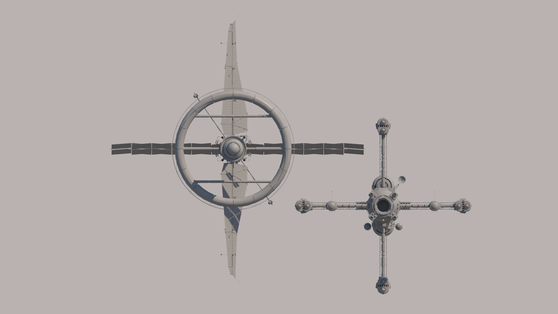 Science spaceships 3D model_3