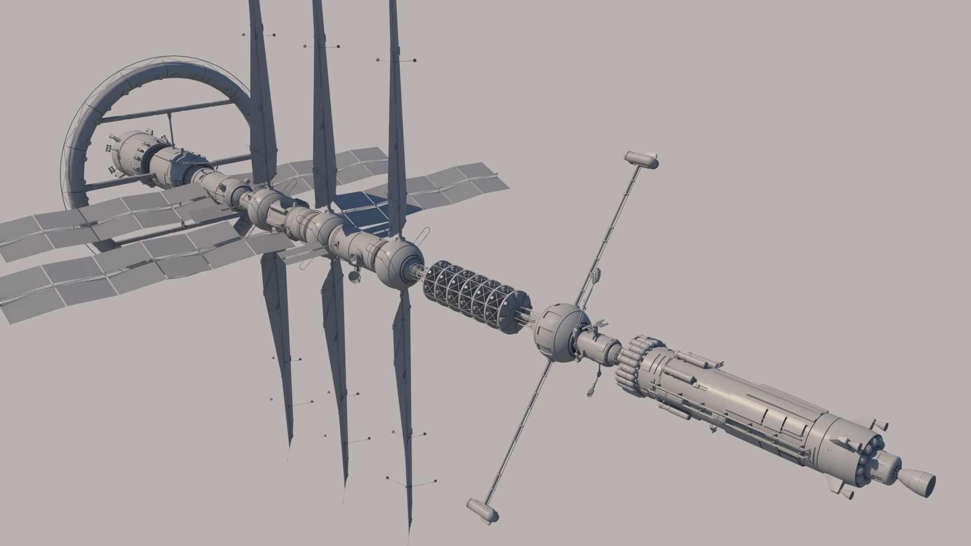 Science spaceships 3D model_11