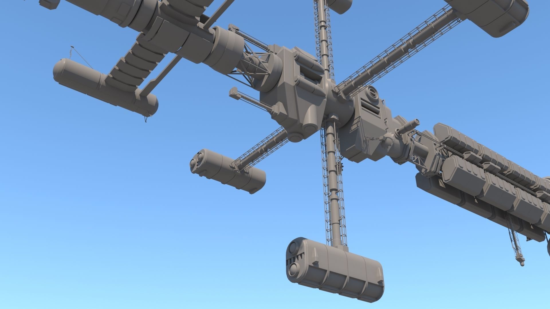 Science spaceships 3D model_20