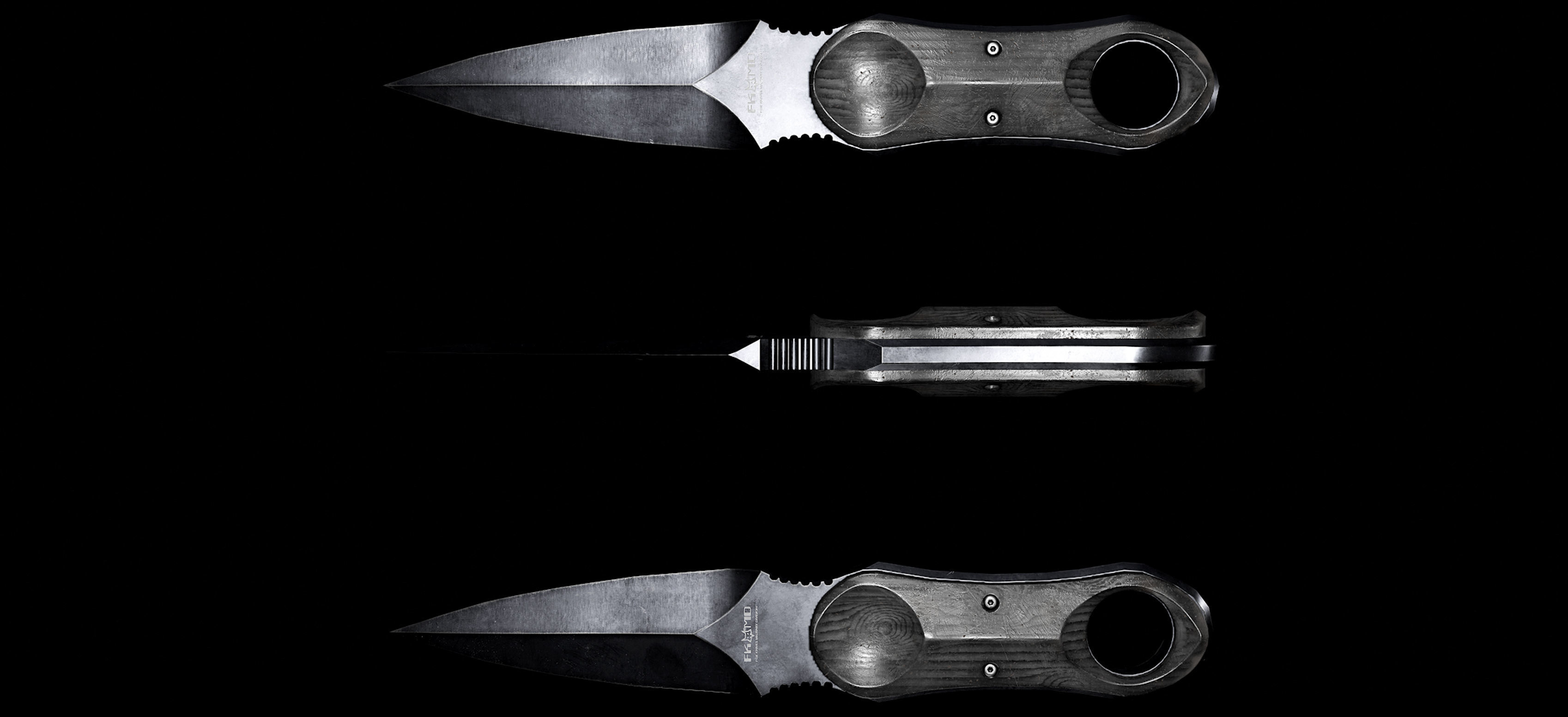 Tactical 5 knife pack Low-poly 3D model_7