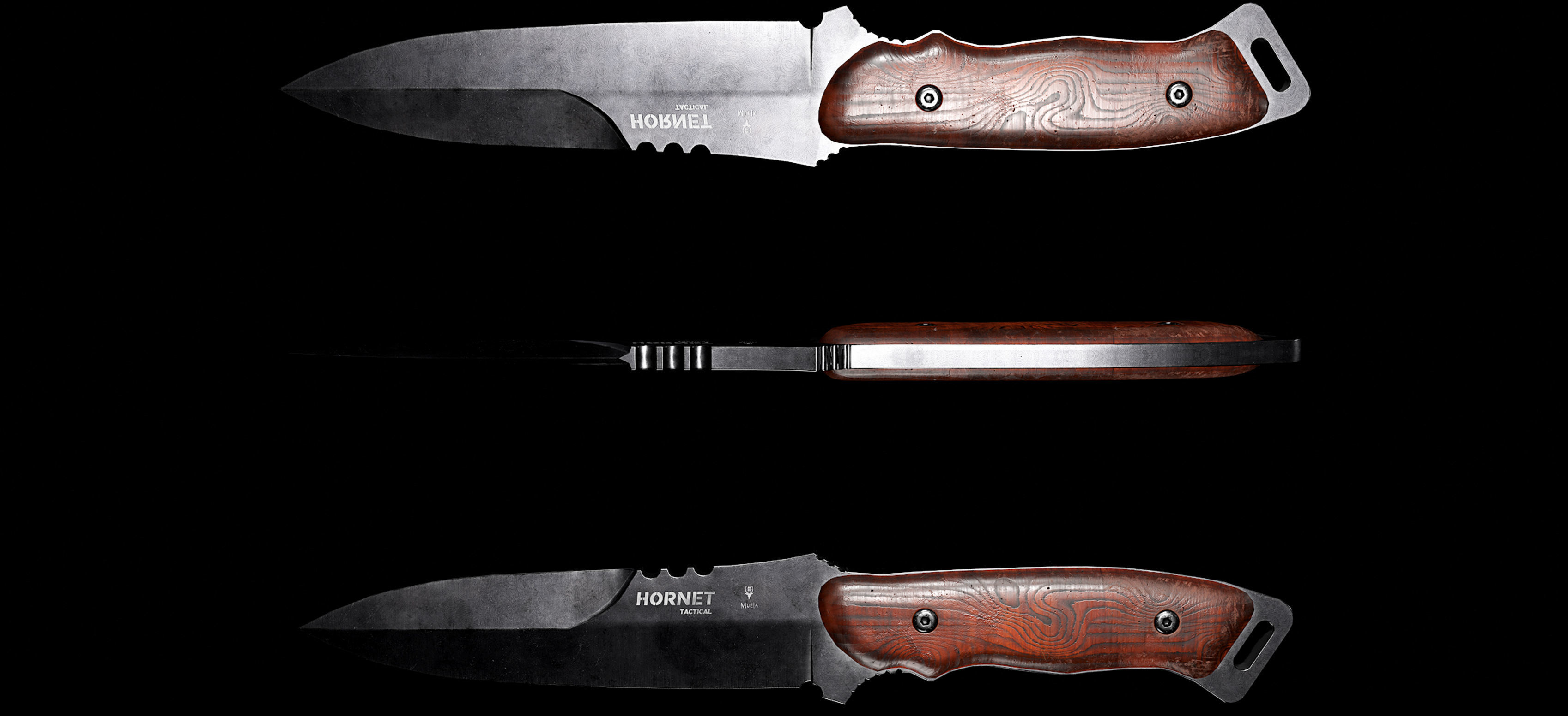 Tactical 5 knife pack Low-poly 3D model_2