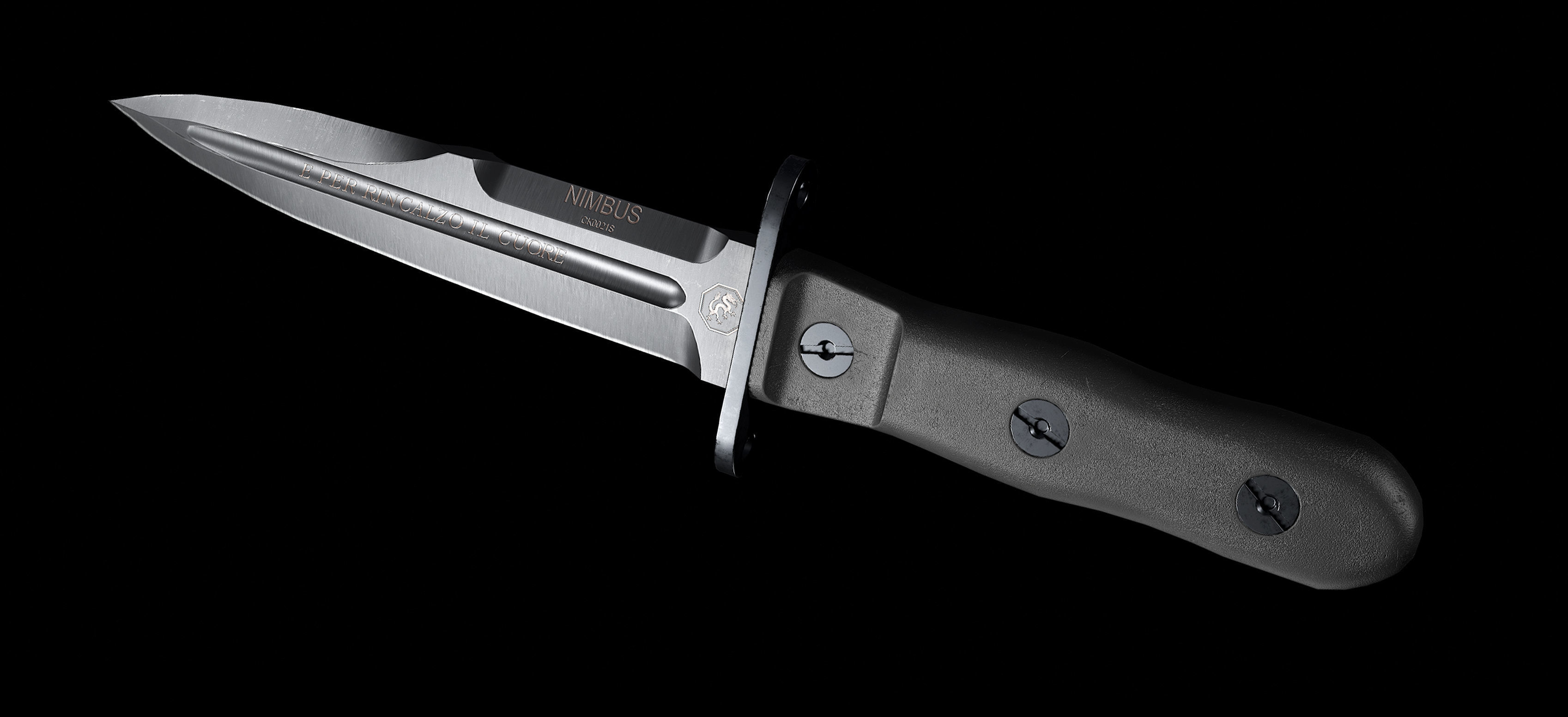 Tactical 5 knife pack Low-poly 3D model_8