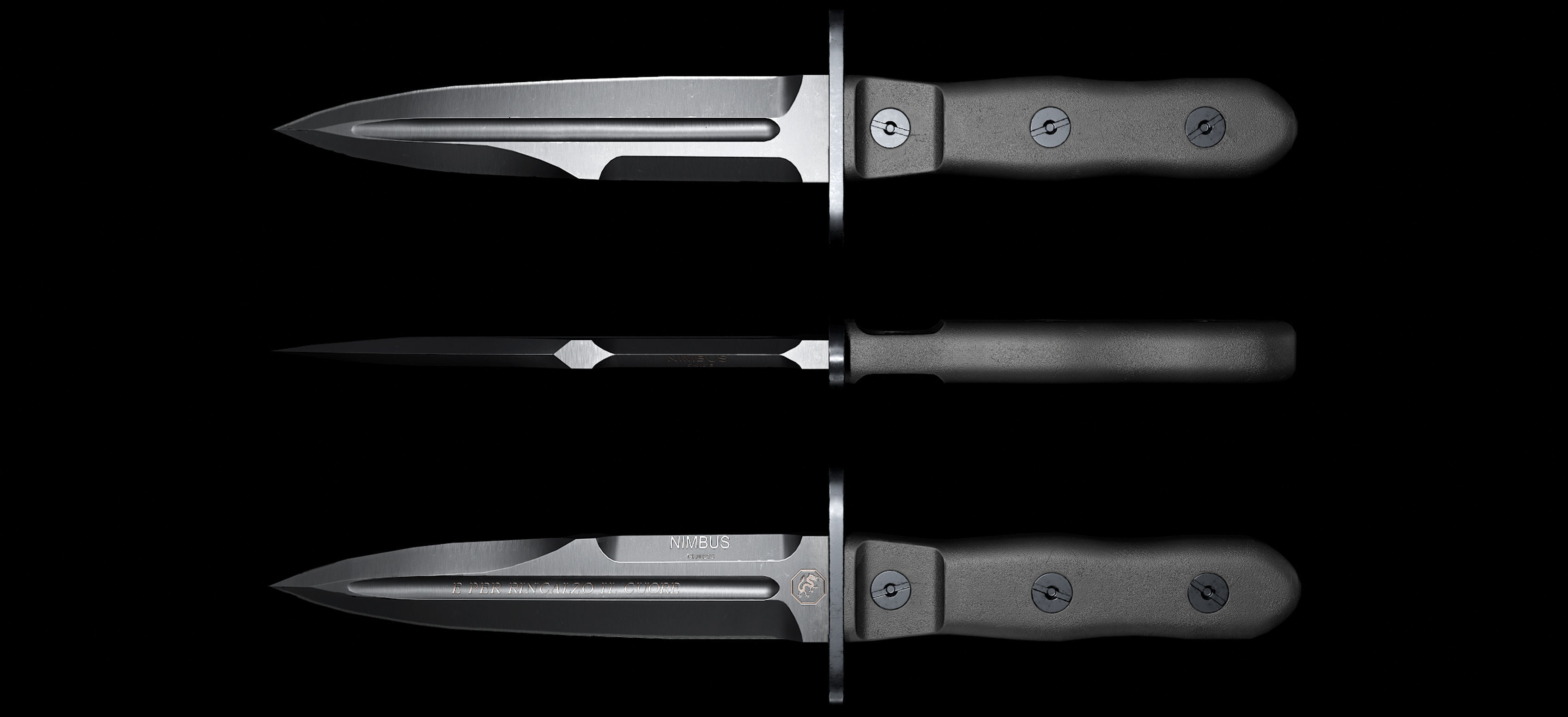 Tactical 5 knife pack Low-poly 3D model_6