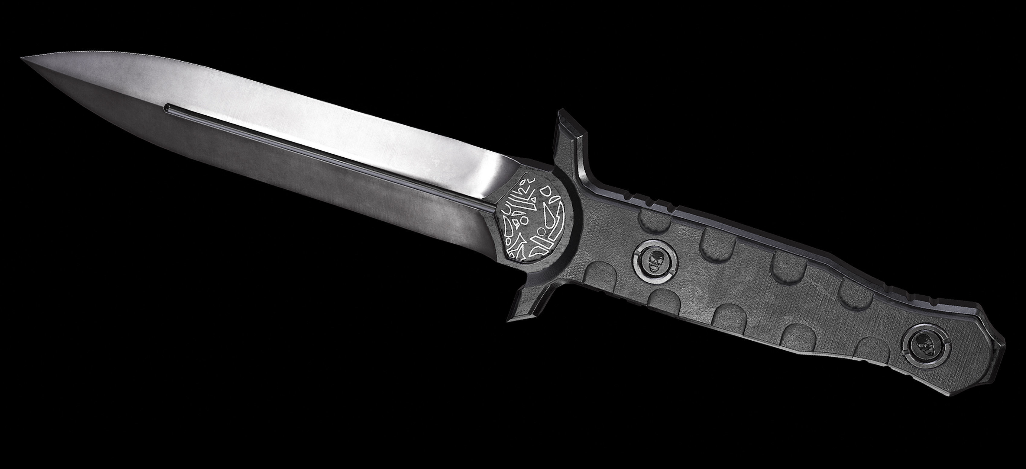 Tactical 5 knife pack Low-poly 3D model_10