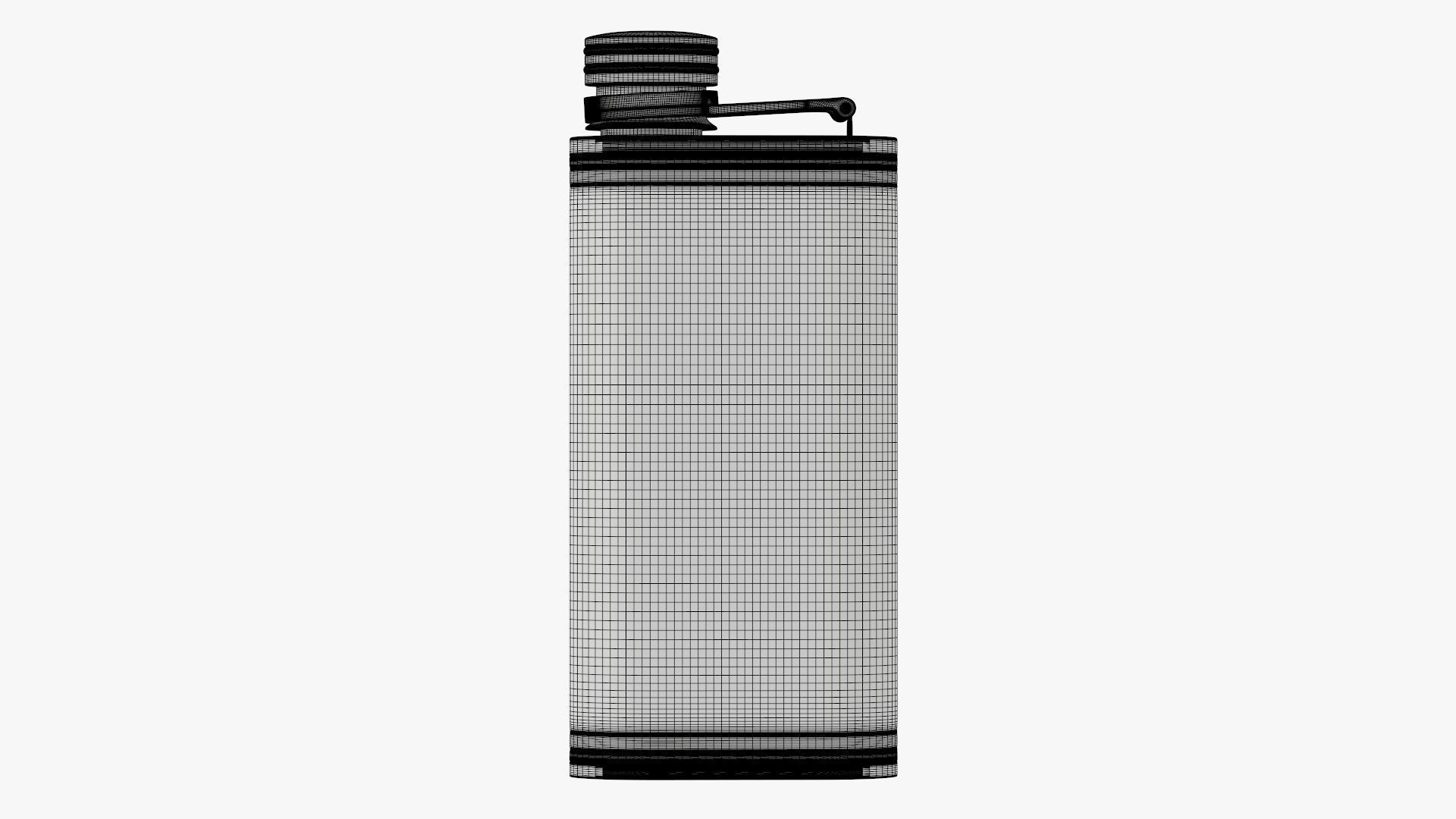 Liquor flask stainless steel leather wrap 03 3D model_7