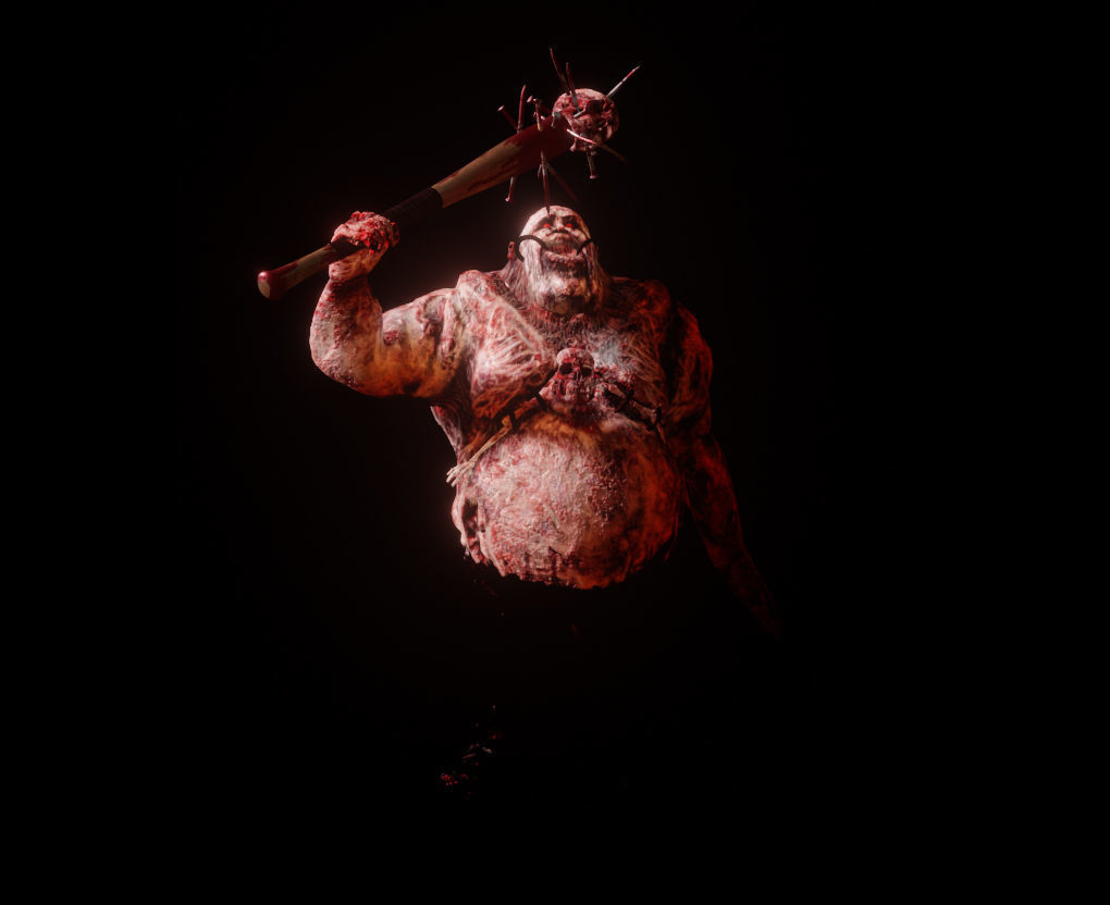 Zombie Boss Character Low-poly 3D model_1