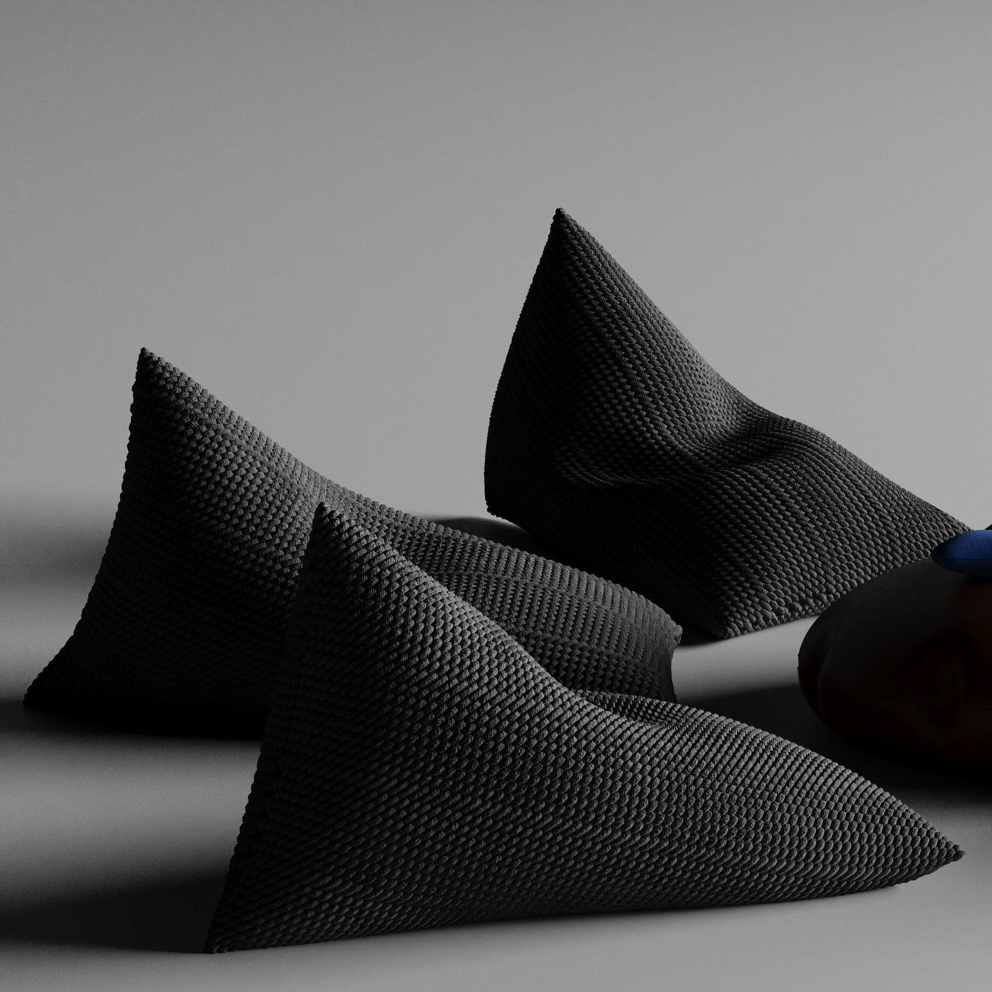 Knitted bean bag 3D model_5