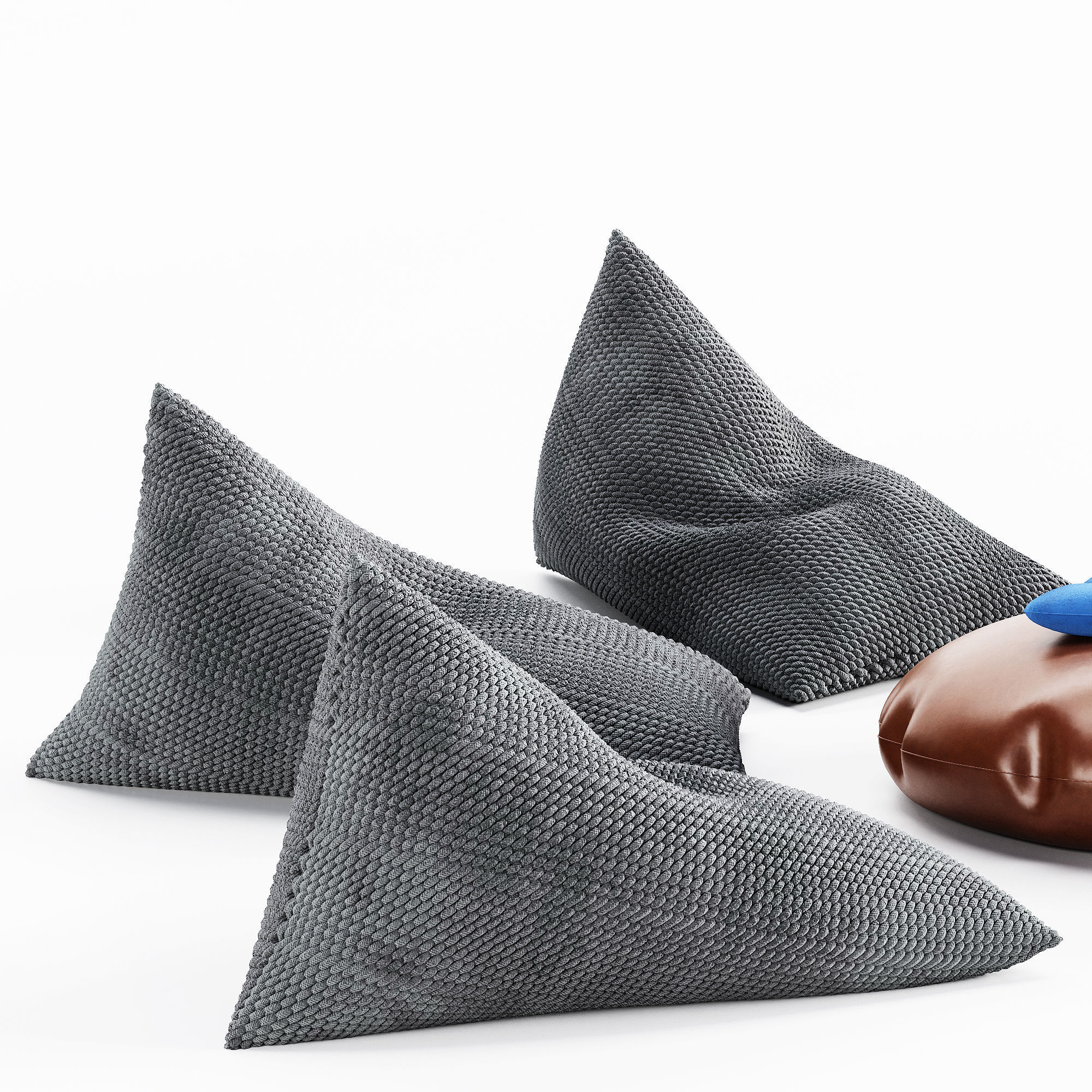 Knitted bean bag 3D model_10