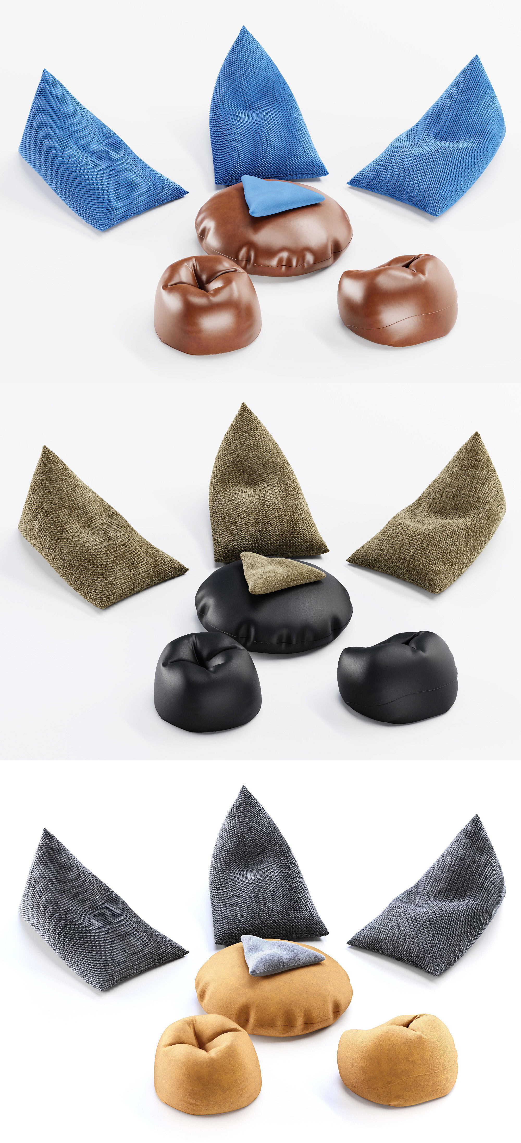 Knitted bean bag 3D model_8