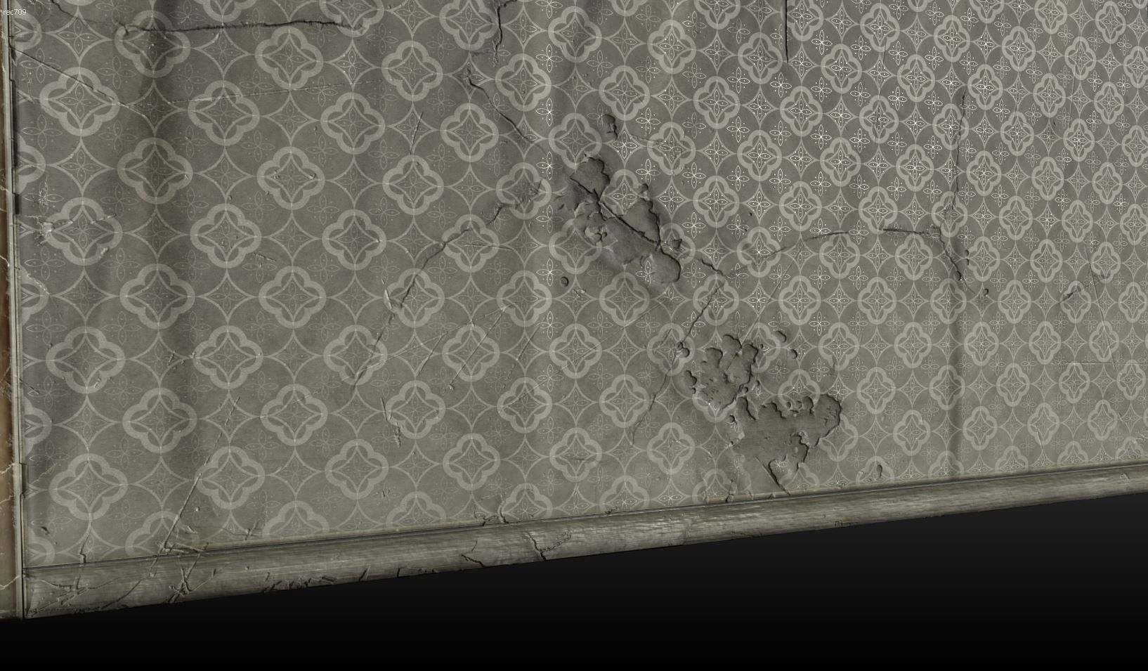 Interior old wall- modular  Low-poly 3D model_7