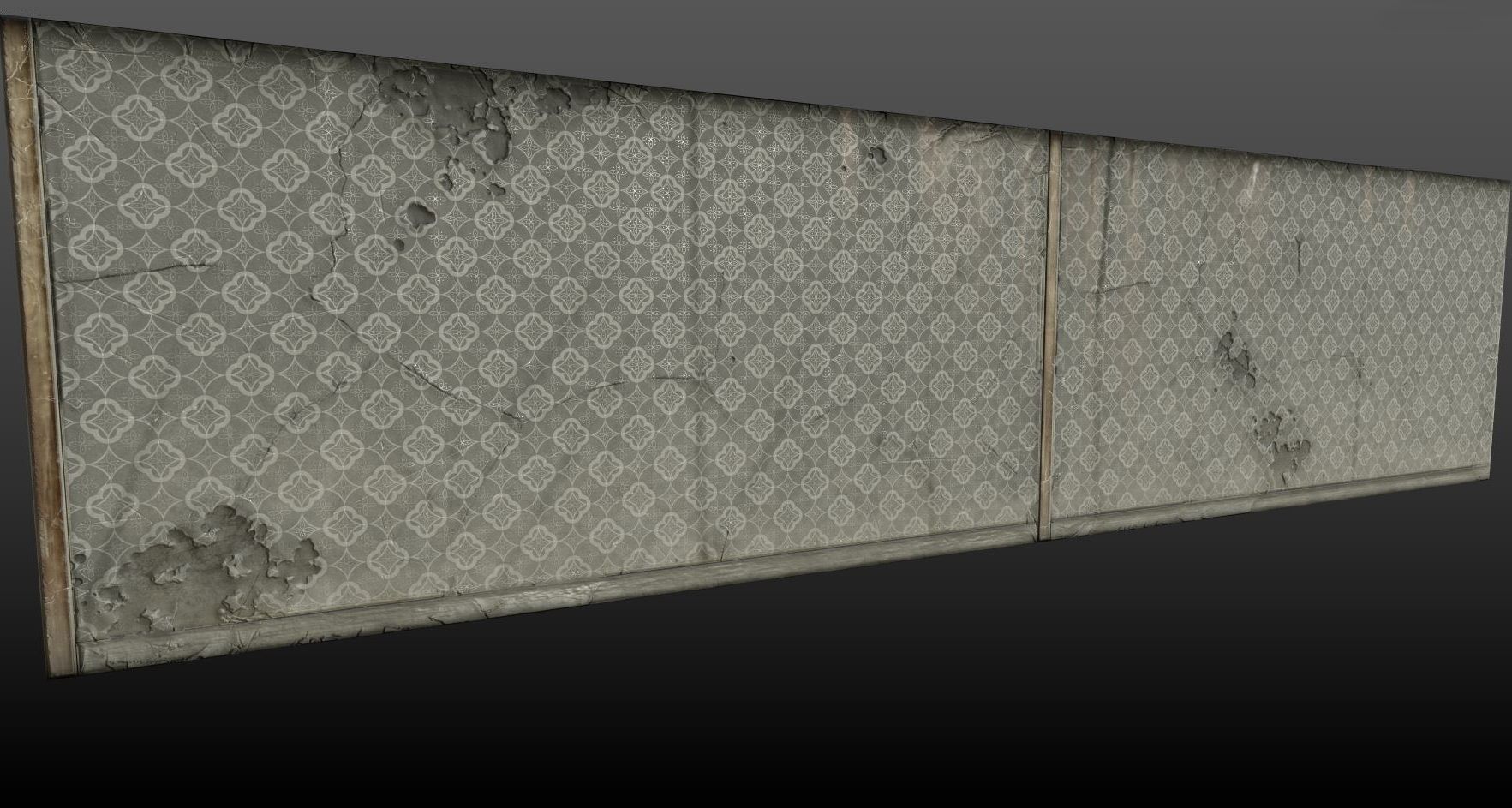 Interior old wall- modular  Low-poly 3D model_8