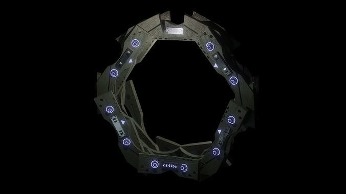 LowPoly Warpgate Free low-poly 3D model