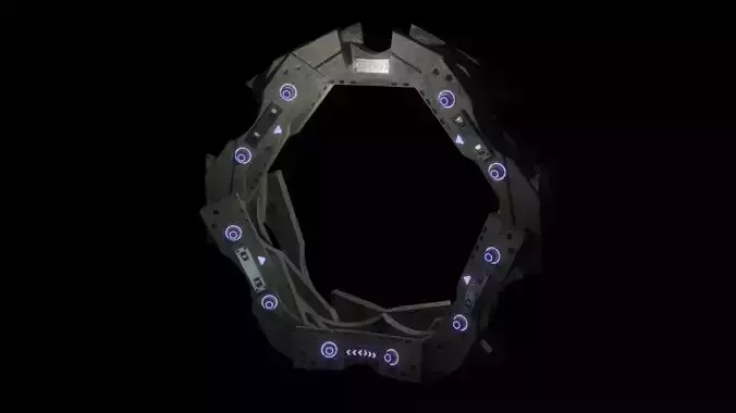 LowPoly Warpgate Free low-poly 3D model