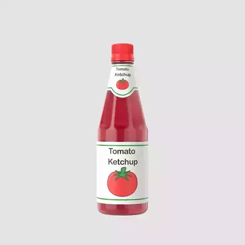 Tomato Ketchup Botttle 3D model