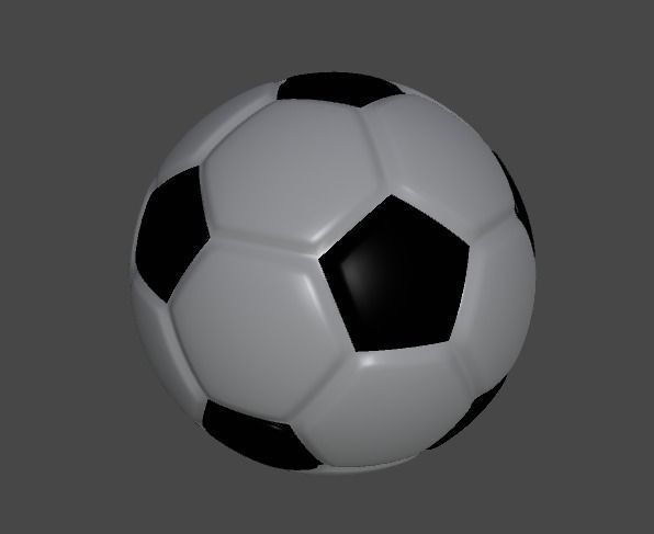 Classic Soccer Ball Low-poly 3D model_0