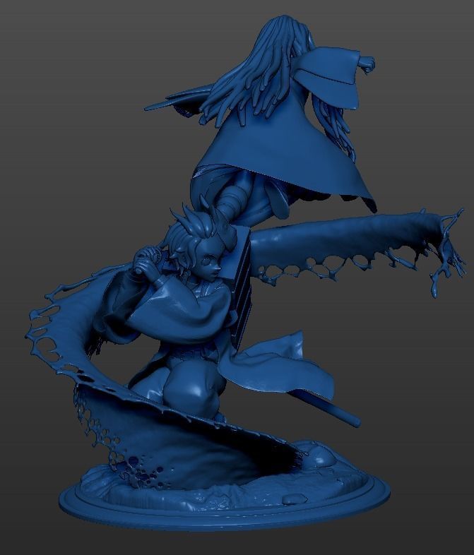 Demon Slayer - Tanjiro and Nezuko Kamado 3D print model_5