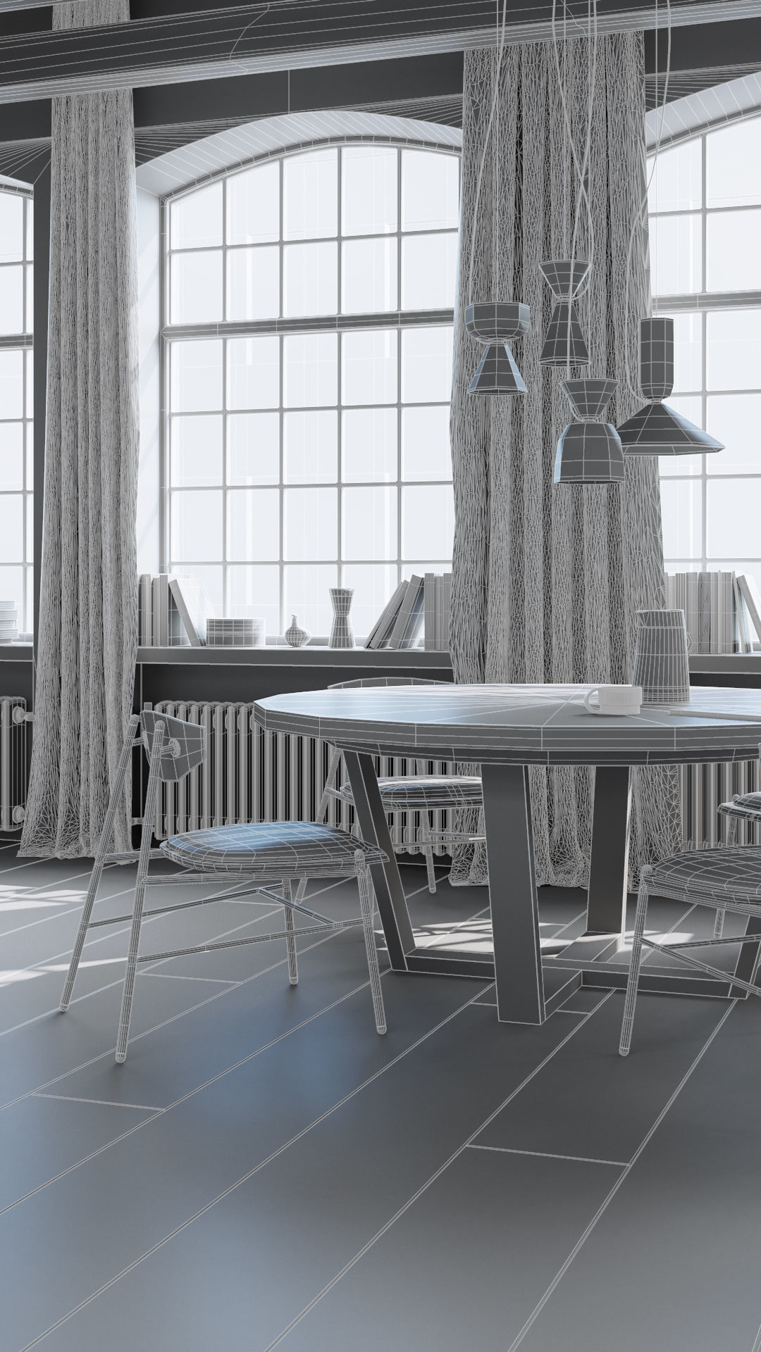 Workshop Apartment in London Cinema 4D and Corona Renderer 3D model_27