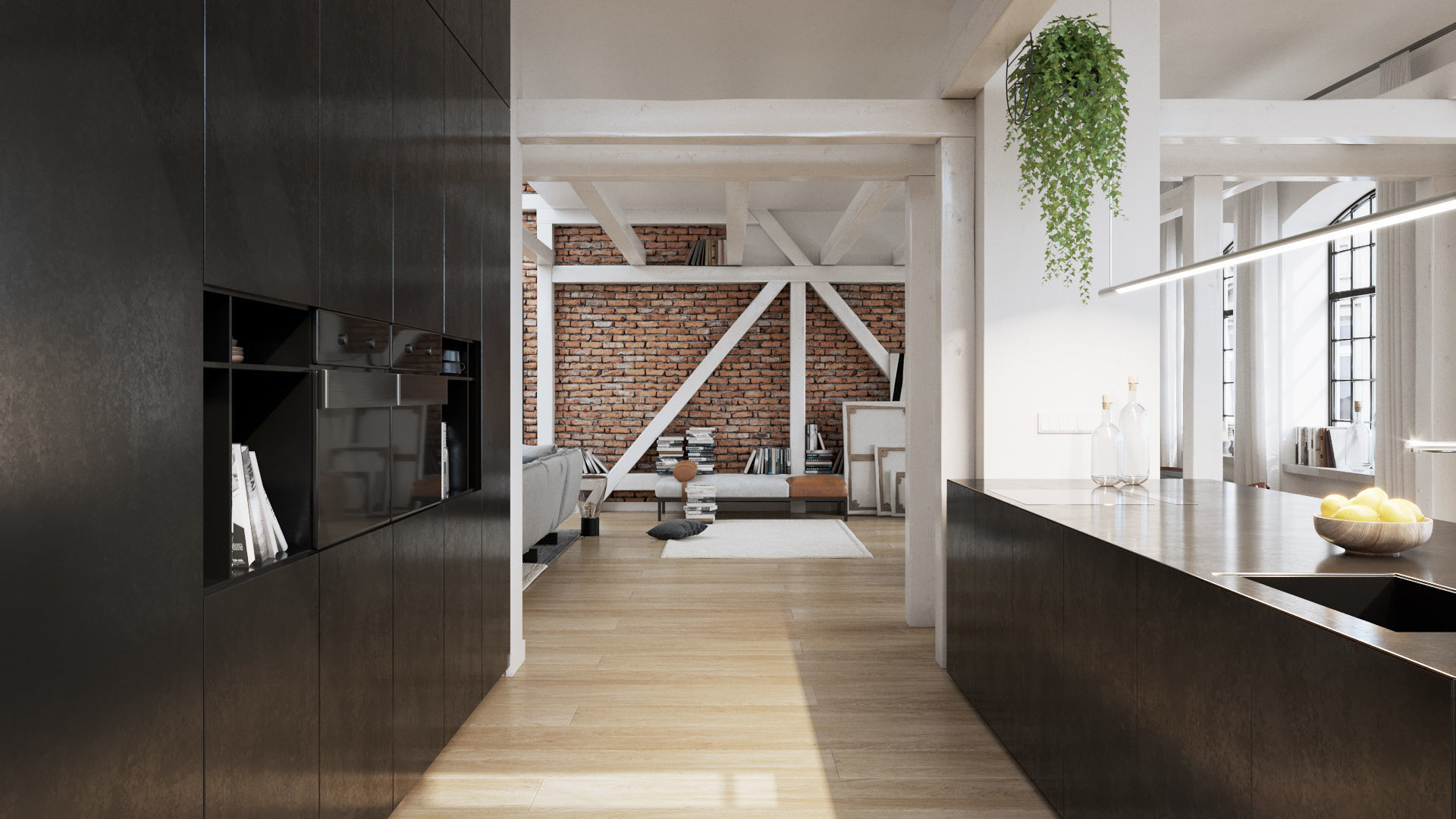 Workshop Apartment in London Cinema 4D and Corona Renderer 3D model_10